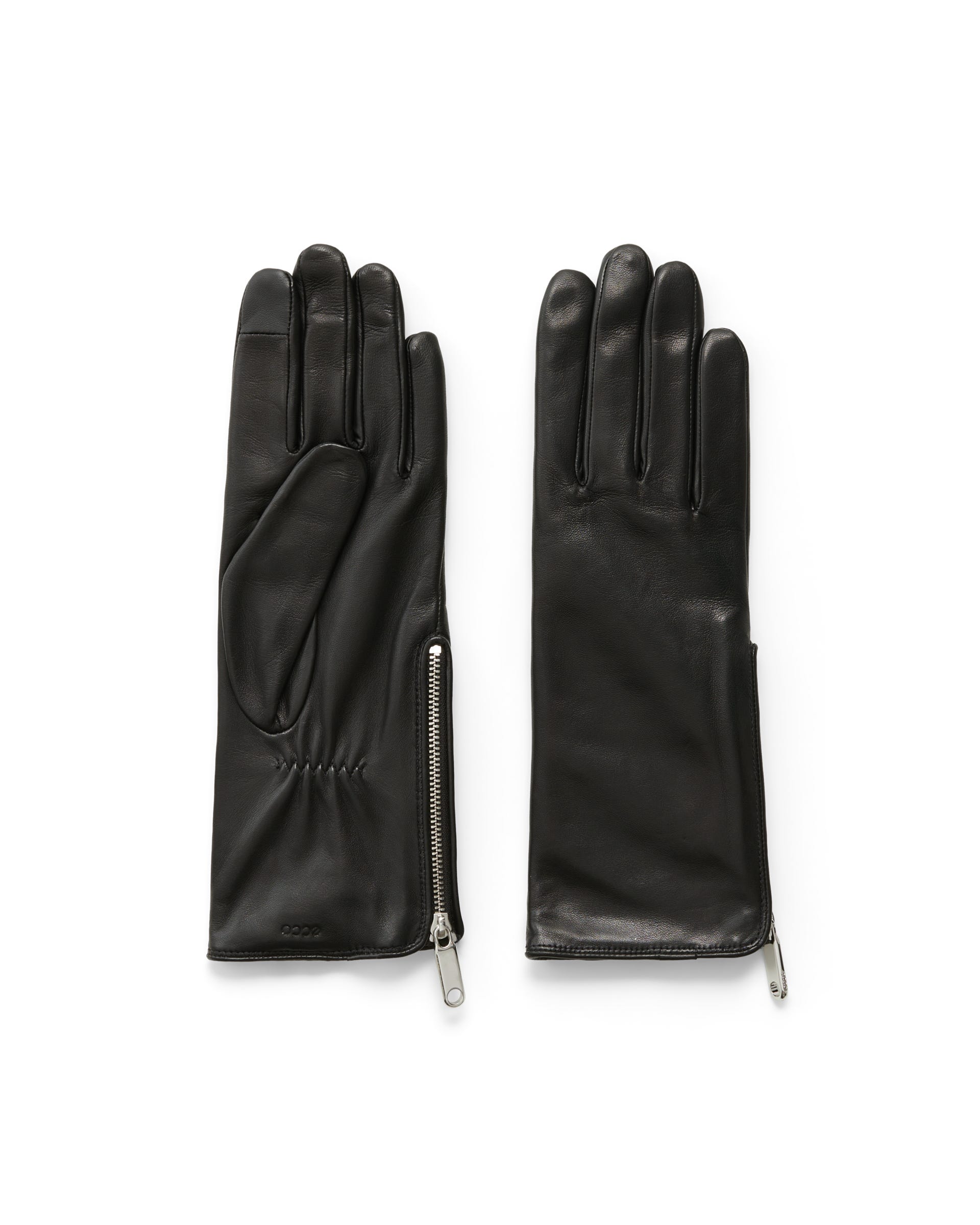 Damskie skórzane rękawiczki ECCO® Gloves - Czarny - Main