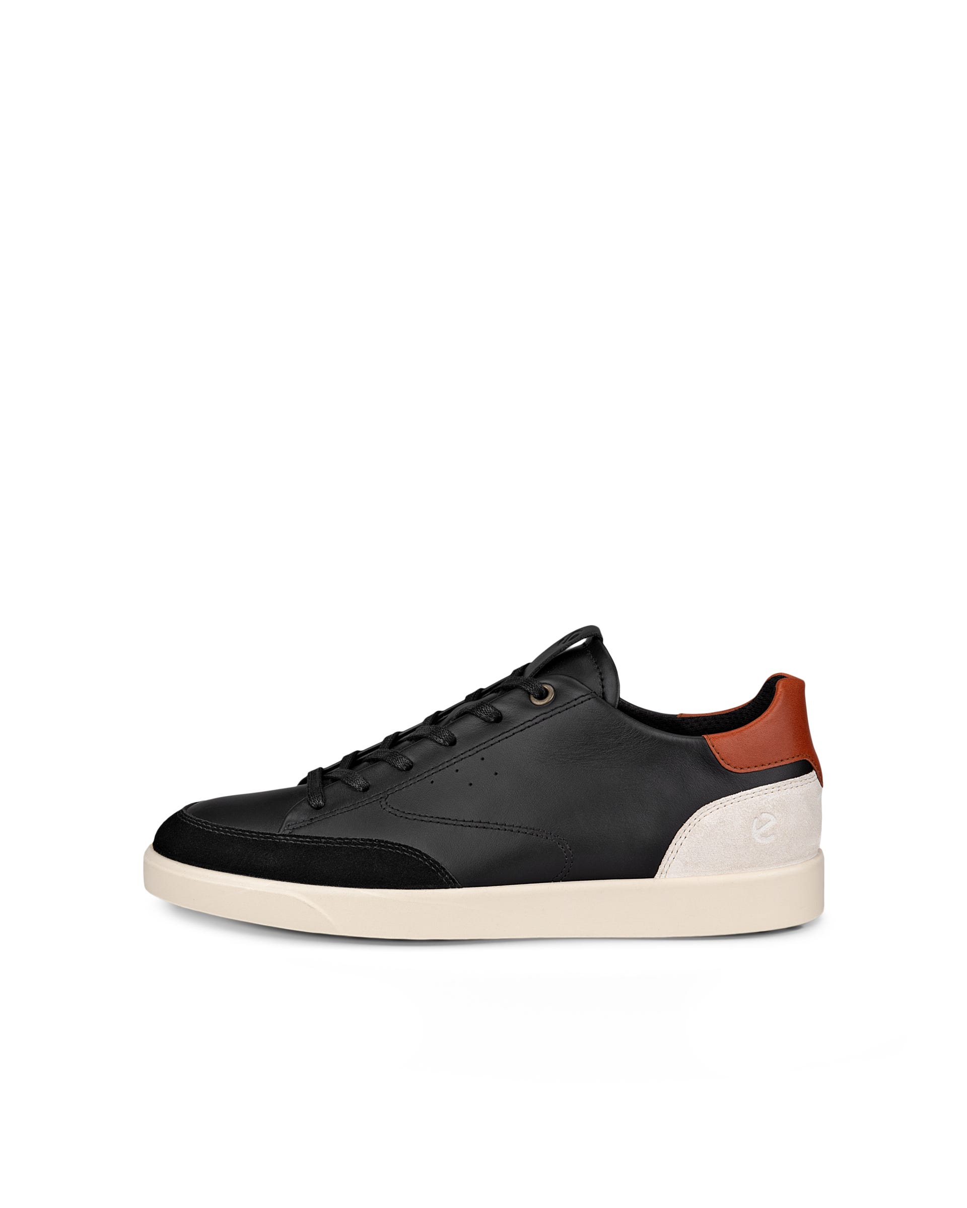 Women's ECCO® Street Lite Leather Sneaker - Black - Outside