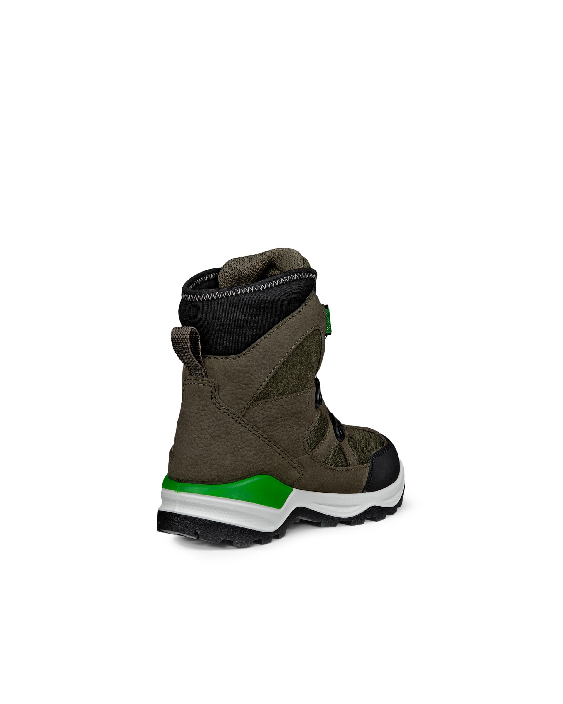 Dziecięce wodoodporne nubukowe buty zimowe ECCO® SNOW MOUNTAIN - Zielony - Back