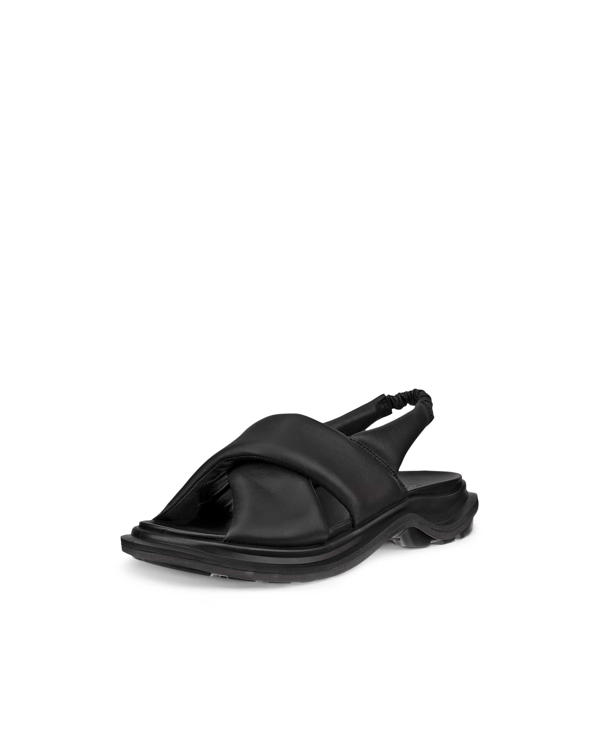 ECCO Offroad ウィメンズ レザーウォーキングサンダル - ブラック - Main
