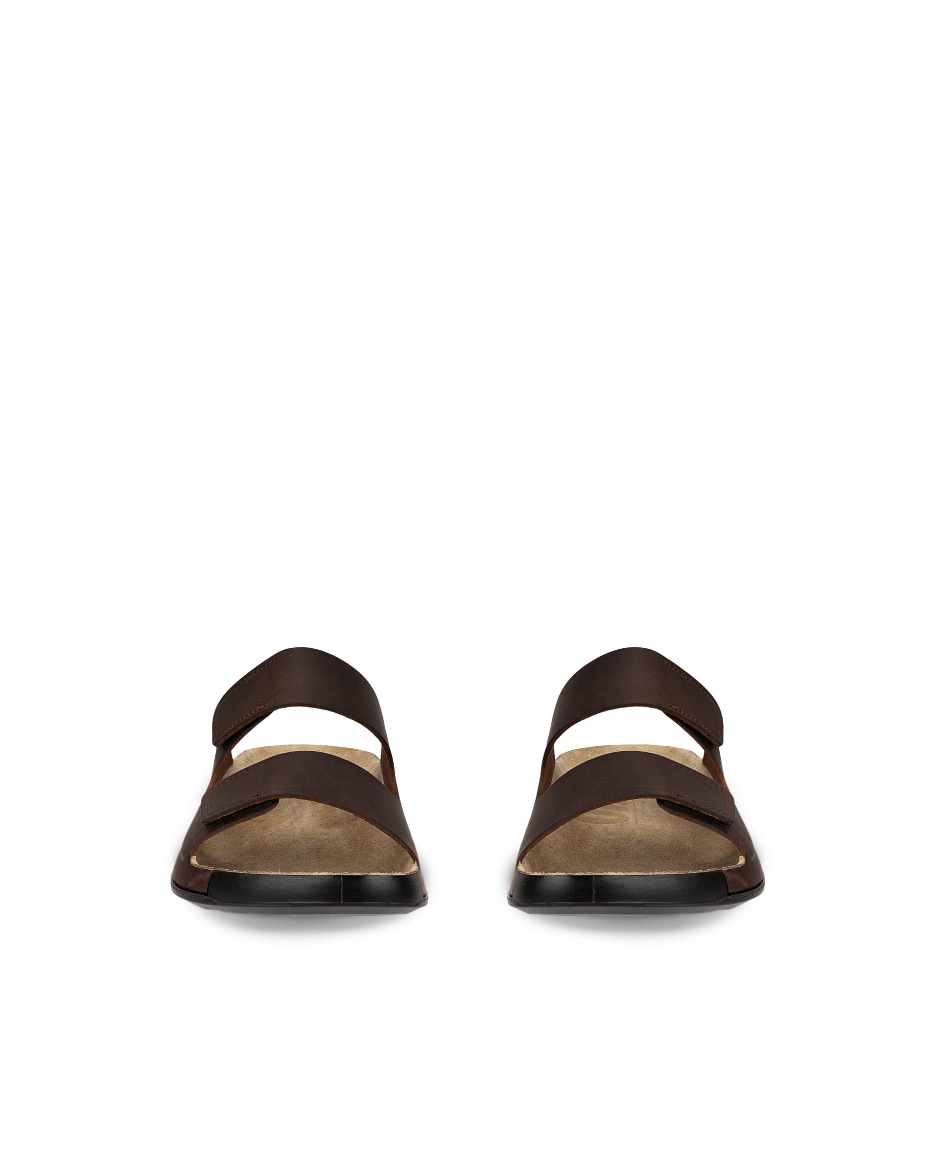 ECCO® Cozmo Sandal med två remmar nubuck herr - Brun - Front pair