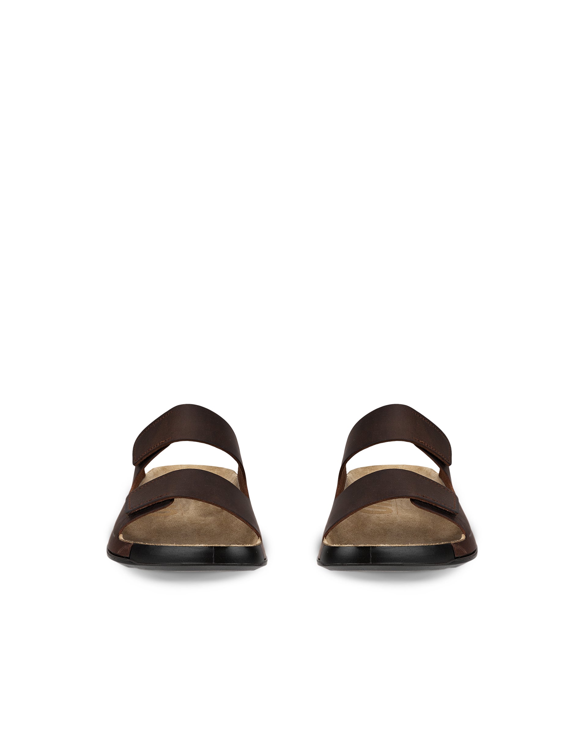 Pánske nubukové sandále 2 remienky ECCO® Cozmo - Hnedá - Front pair