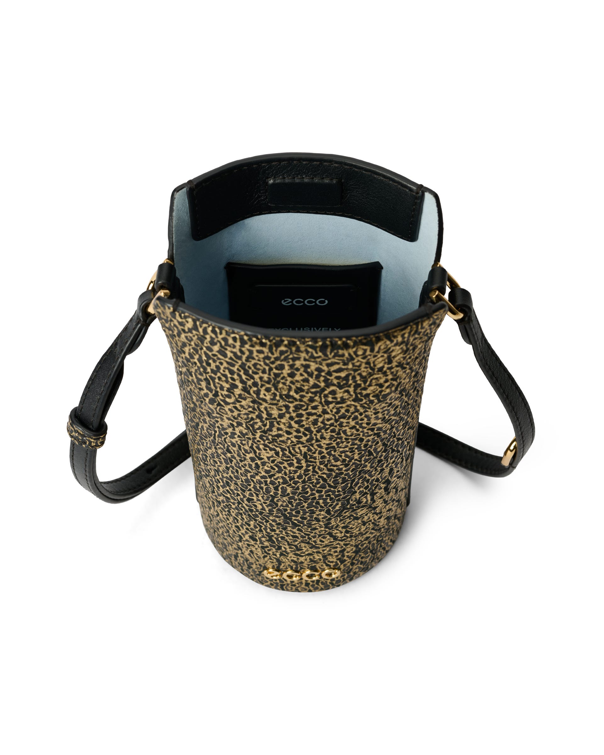 ECCO® Pot Leather Crossbody Bag - Black - Inside