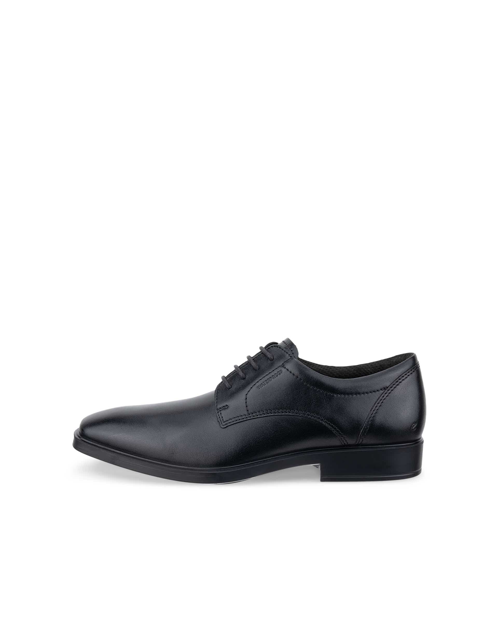 Men's ECCO® Metropole Milan Leather Derby Shoe - Black - Outside