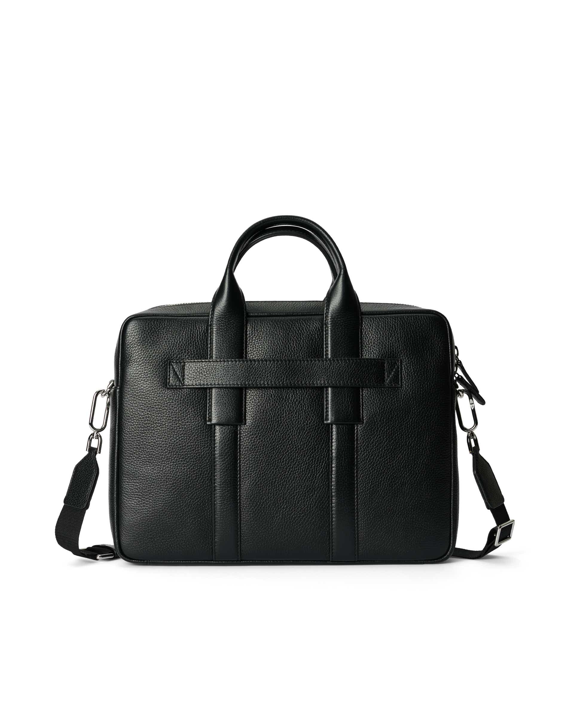 ECCO® City Leather Laptop Bag - Black - Back