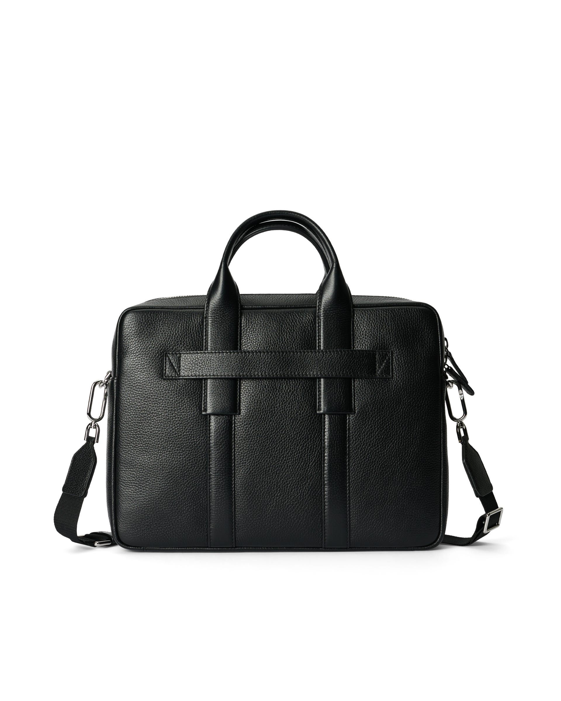 ECCO® City Leather Laptop Bag - Black - Back