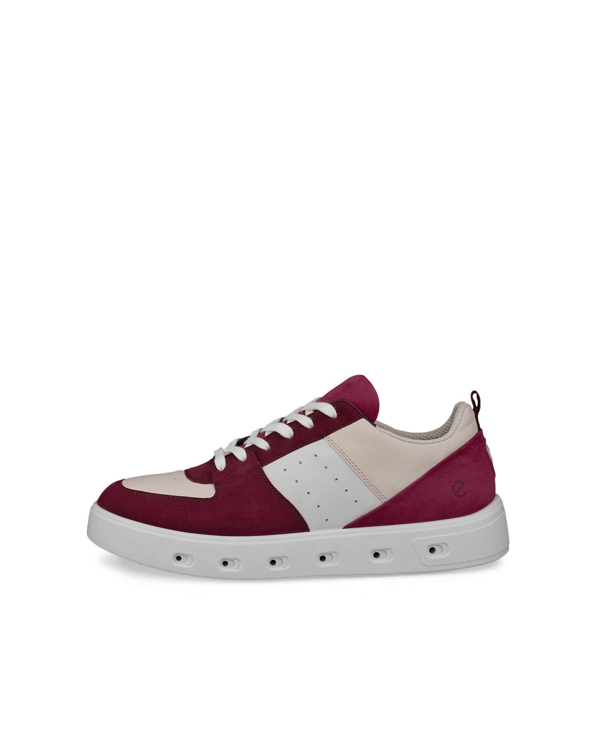 ECCO® STREET 720 baskets en cuir Gore-Tex pour femme - Rouge - Outside