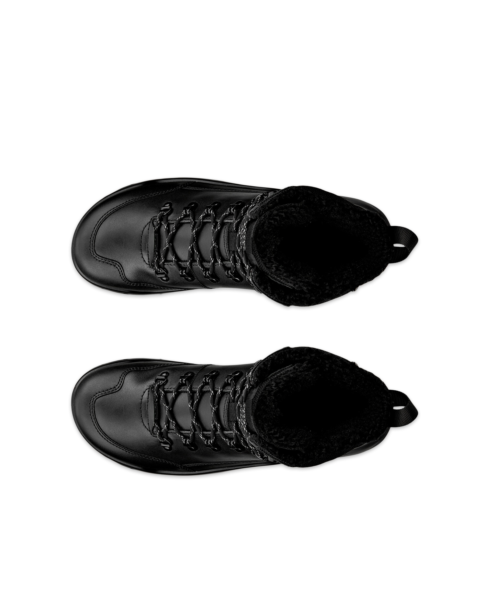 Men's ECCOยฎ Offroad Leather Waterproof Boot - Black - Top left pair