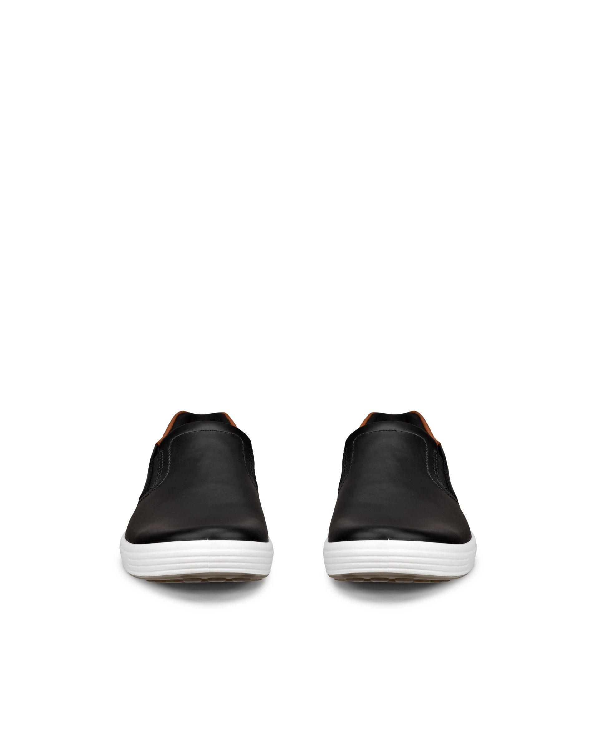 Men's ECCO® Soft 7 Leather Slip-In Shoe - Black - Front pair