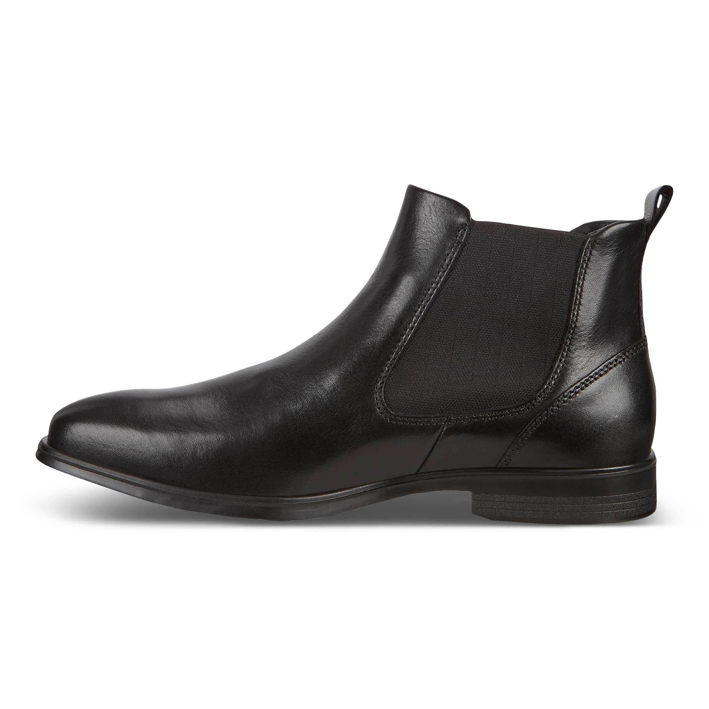 Men's ECCO® Melbourne Leather Chelsea Boot - Black - Inside
