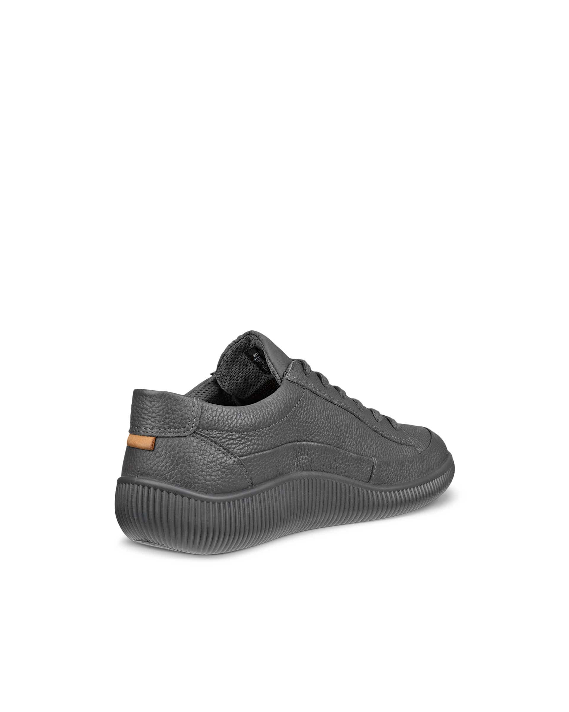ECCO® SOFT ZERO heren nubuck sneaker - Grijs - Back