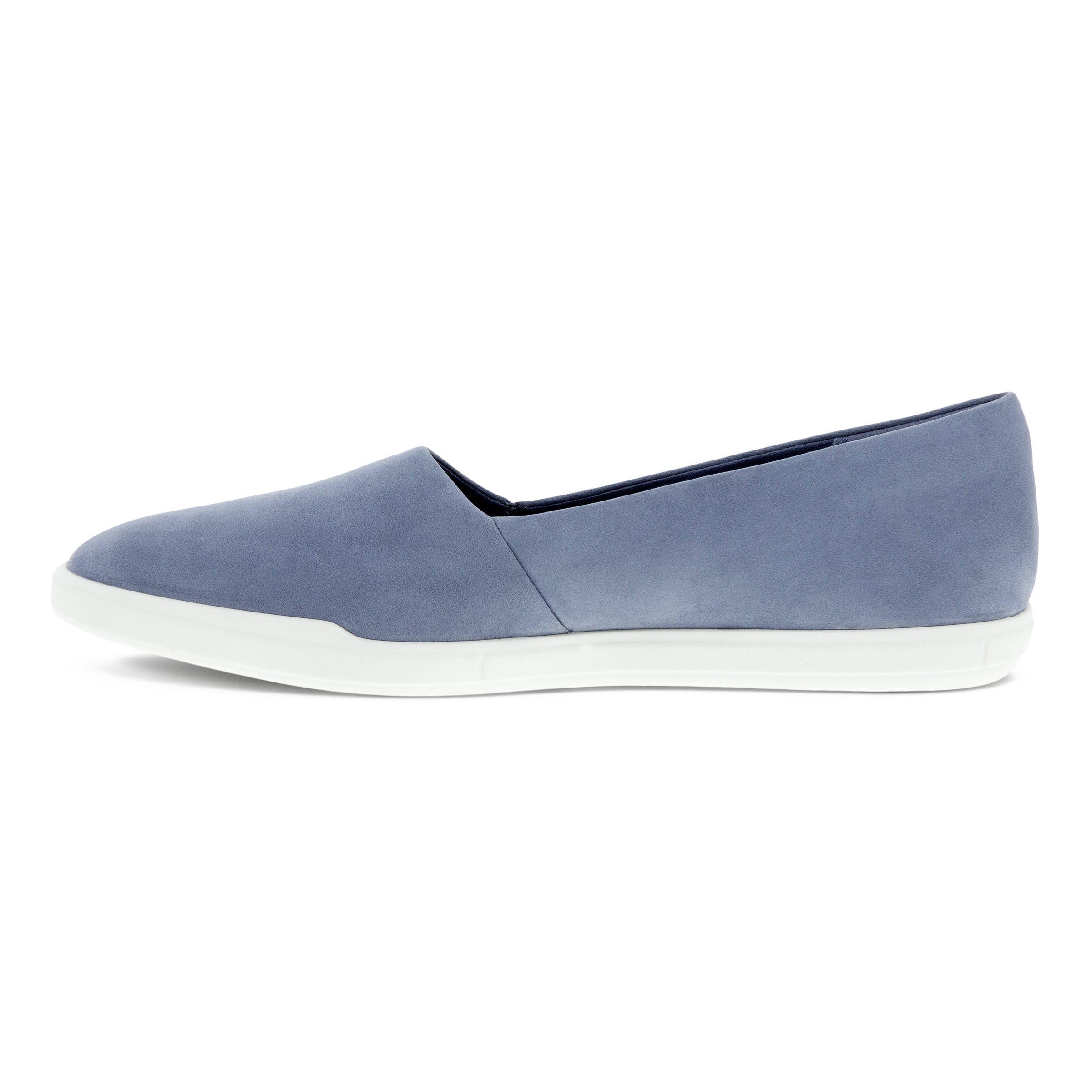 Women's ECCO® Simpil Nubuck Slip-On - Blue - Inside