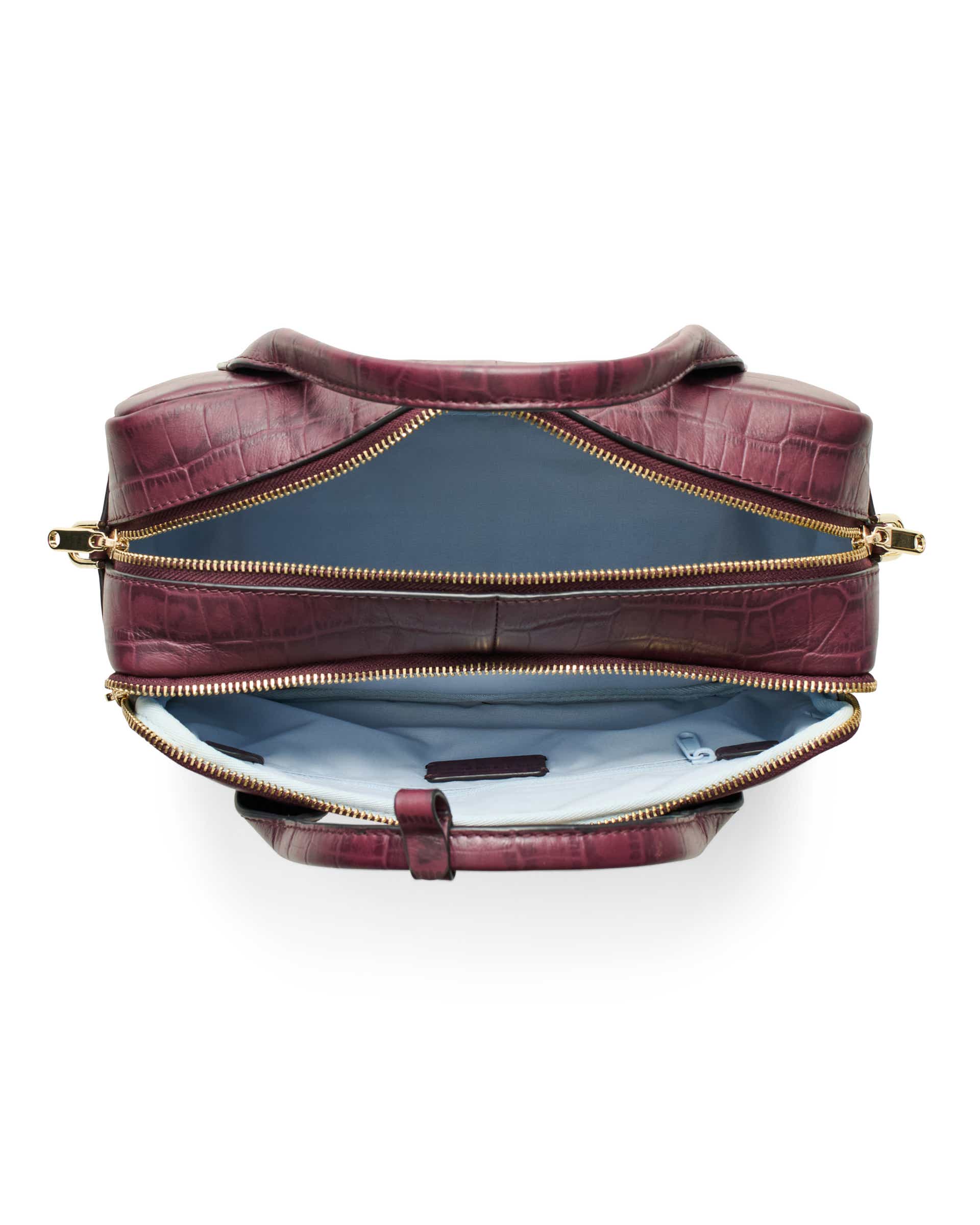 ECCO® BOWLING BAG ženske kožna bowling torba - Purpurna - Birdeye
