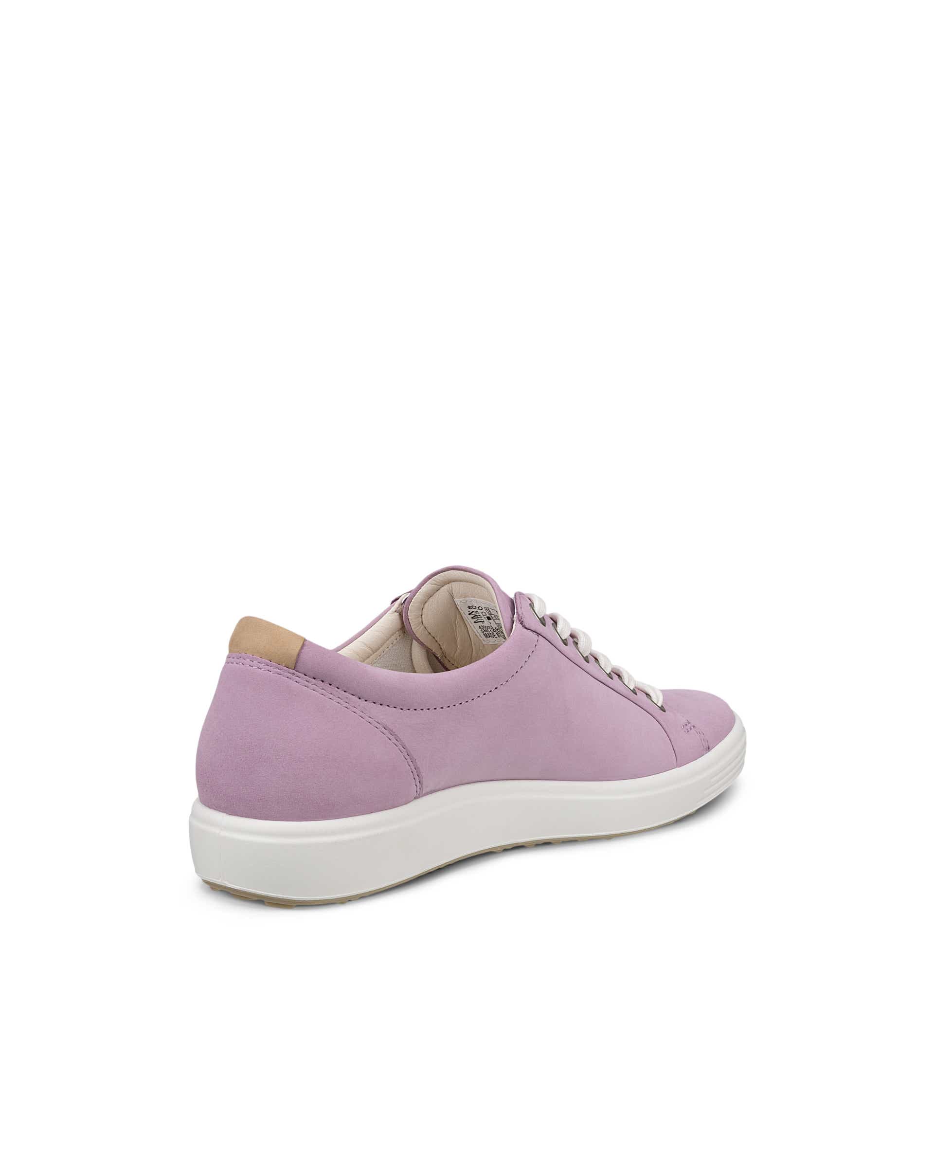 ECCO® Soft 7 Dames leren sneaker - Paars - Back