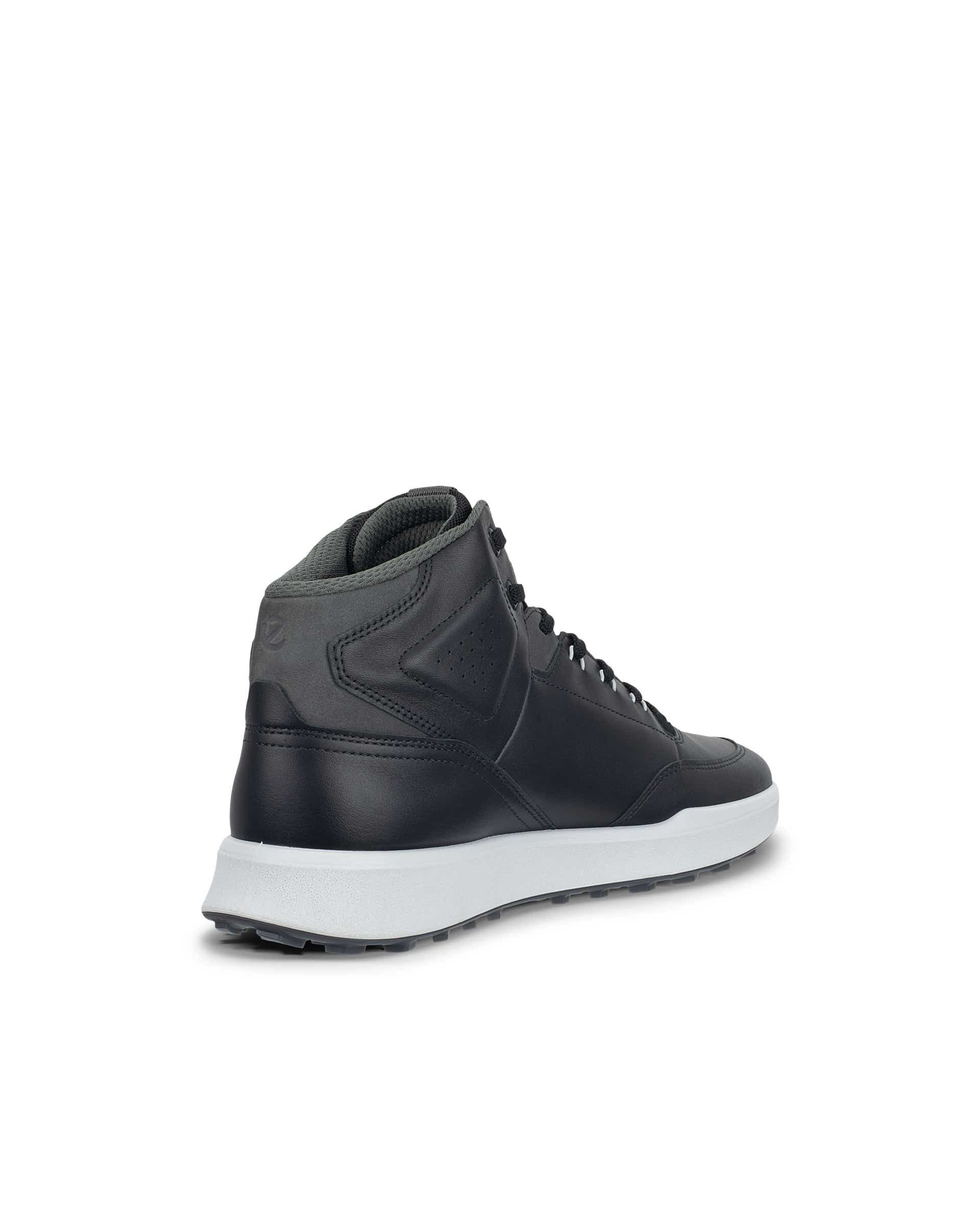 Men's ECCO® GOLF STREET VIBE Leather Waterproof Golf Shoe - Black - Back