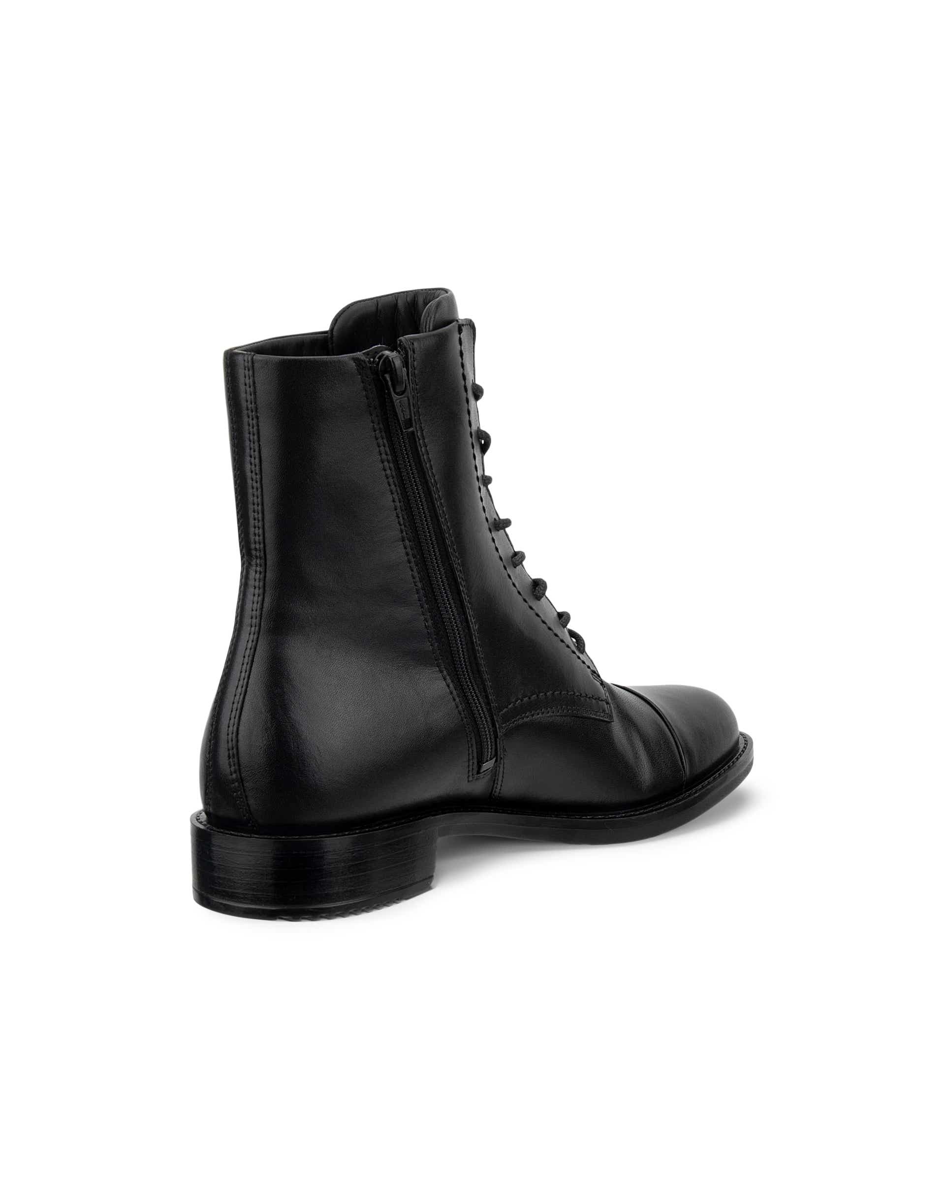 Women's ECCO® SARTORELLE 25 Leather Waterproof Lace-Up Boot - Black - Back