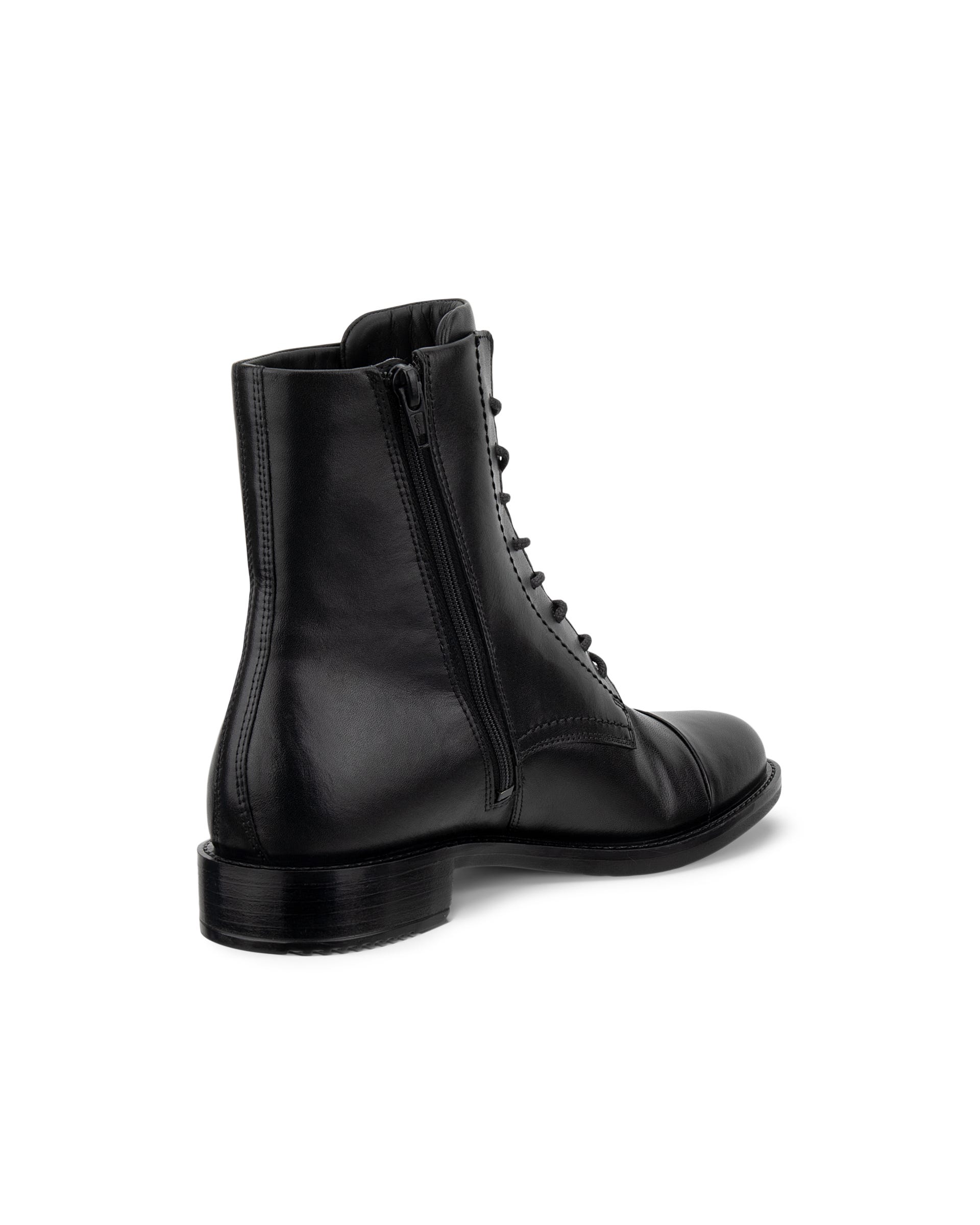 Women's ECCO® SARTORELLE 25 Leather Waterproof Lace-Up Boot - Black - Outside