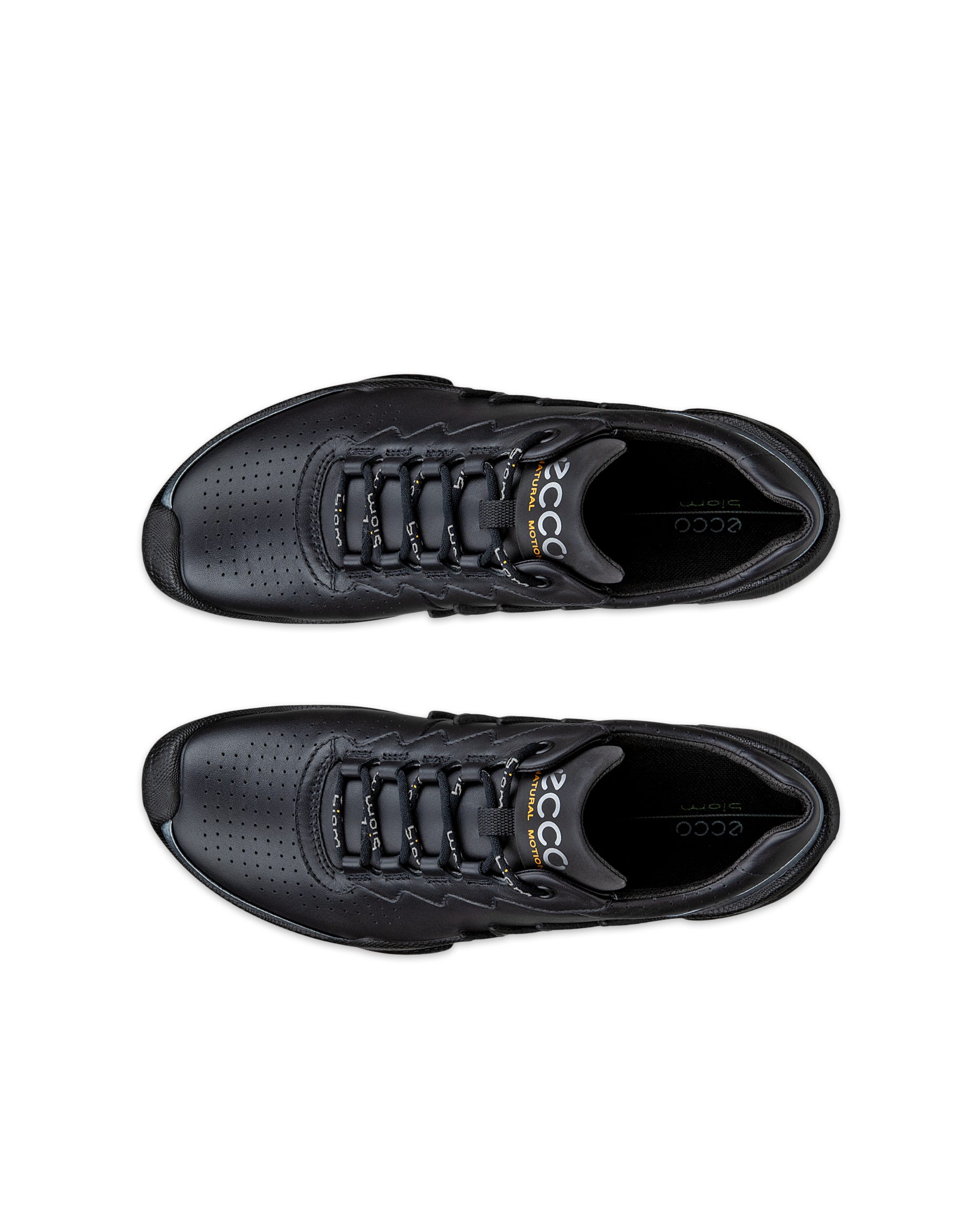 Women's ECCO® Biom Aex Leather Sneaker - Black - Top left pair