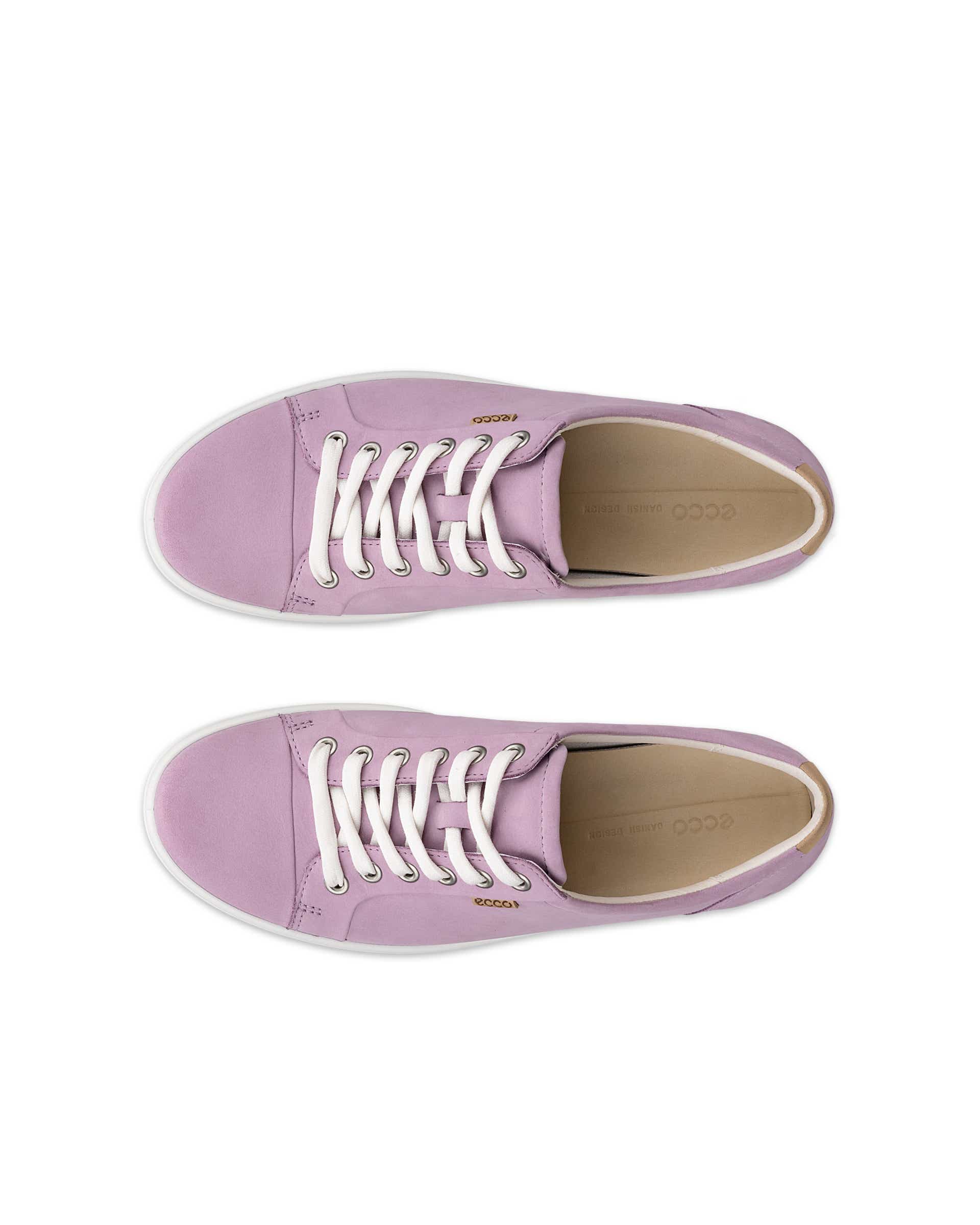 ECCO® Soft 7 Dames leren sneaker - Paars - Top left pair