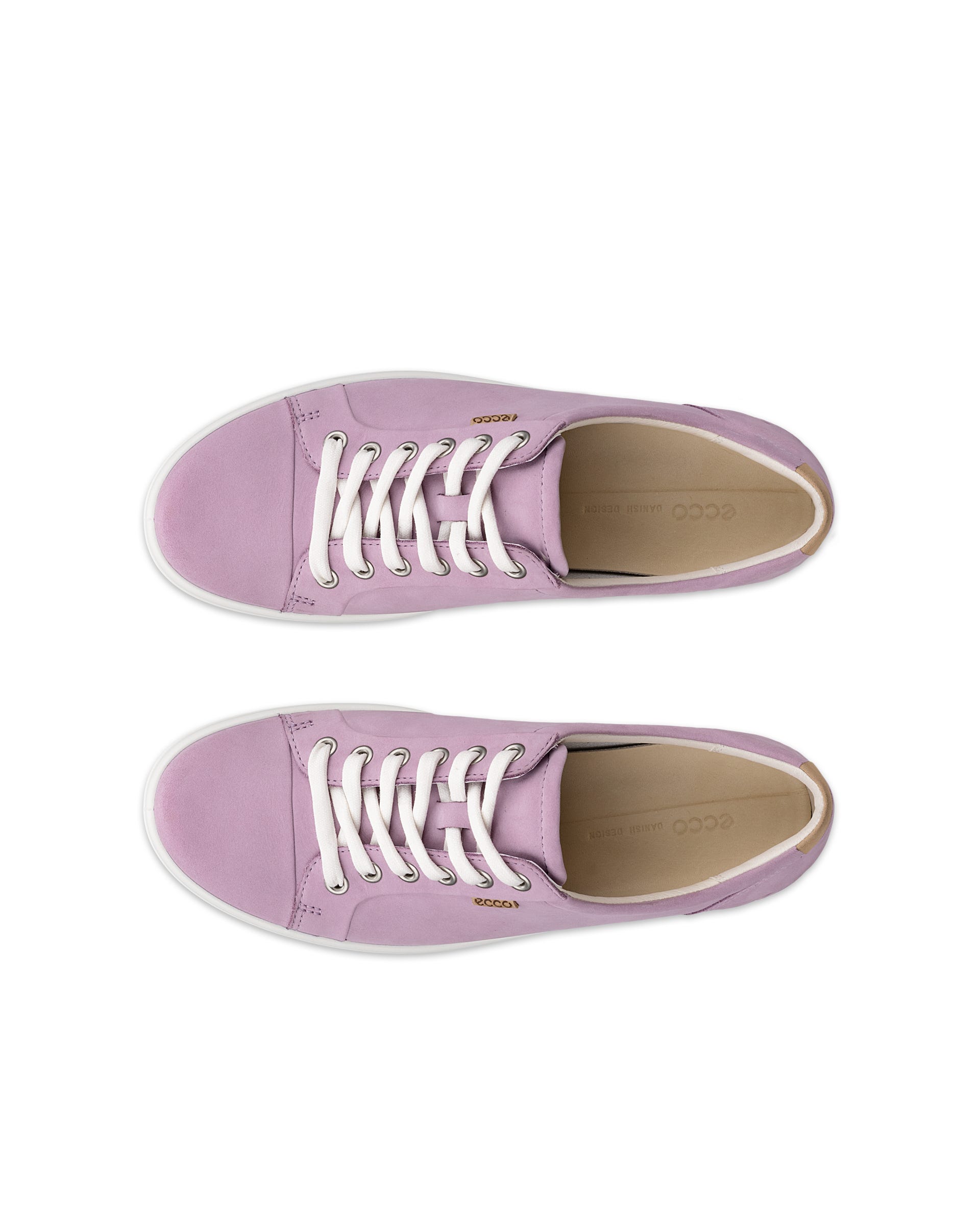 ECCO® Soft 7 Dames leren sneaker - Paars - Top left pair