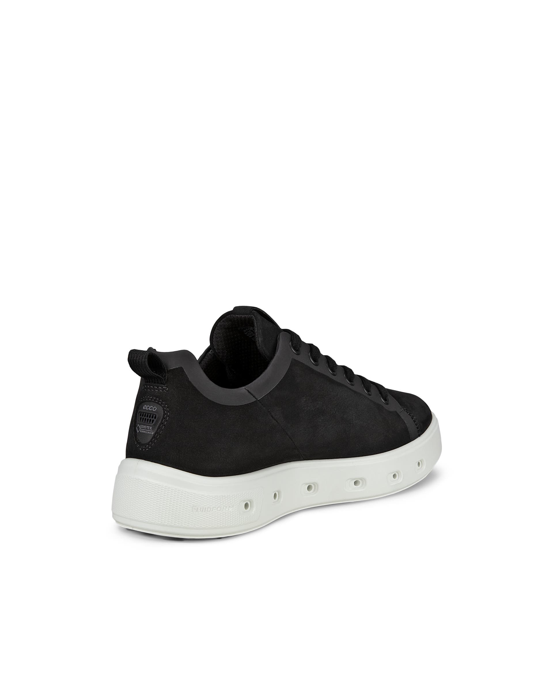 ECCO® Street 720 Dames nubuck Gore-Tex sneaker - Zwart - Back