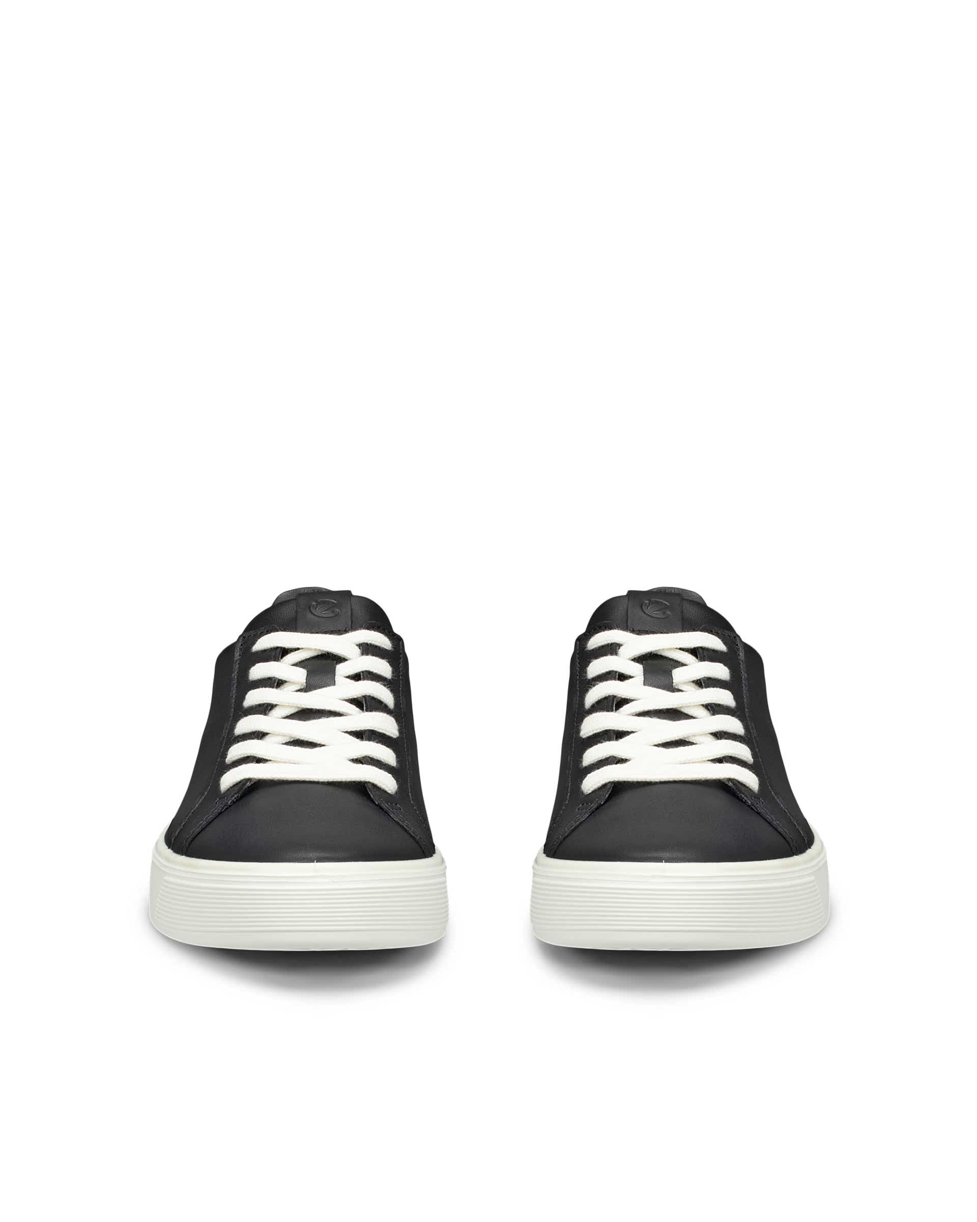 ECCO® STREET TRAY baskets en cuir pour femme - Noir - Front pair