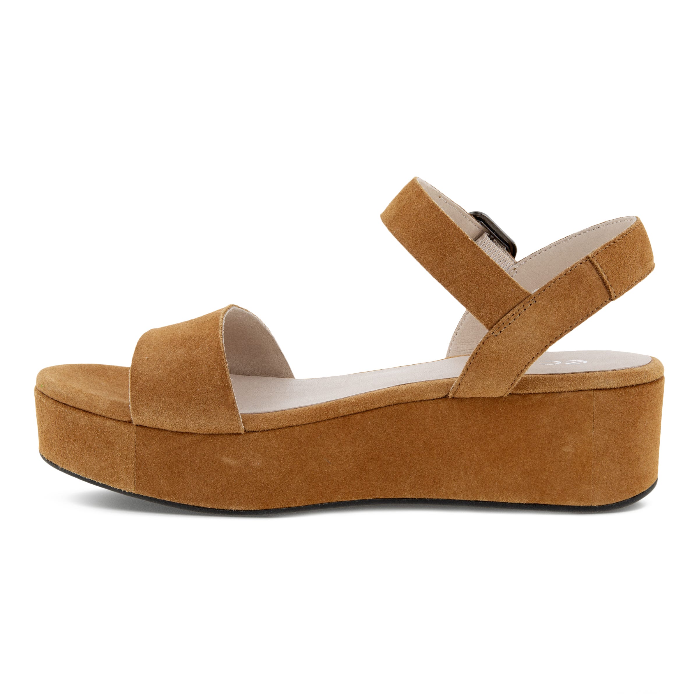 ECCO Elevate Plateau ウィメンズ スエードフラットサンダル - ブラウン - Inside