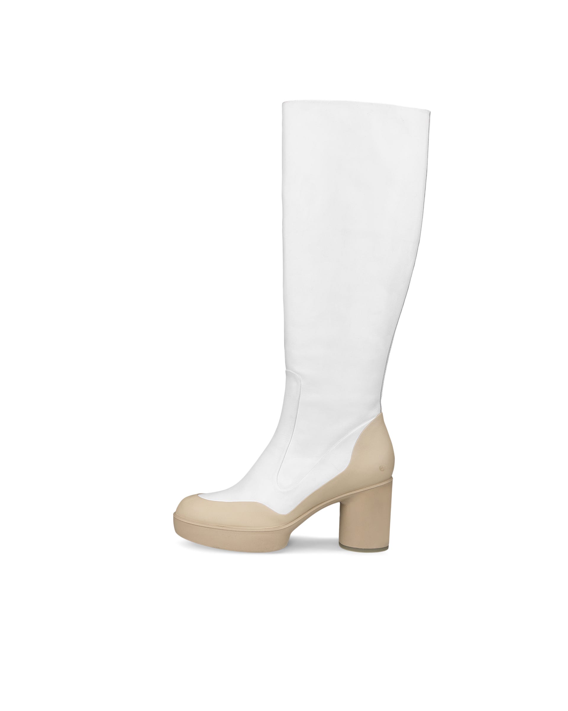 ECCO® Shape Sculpted Motion 55 bottes hautes en cuir pour femme - Blanc - Outside