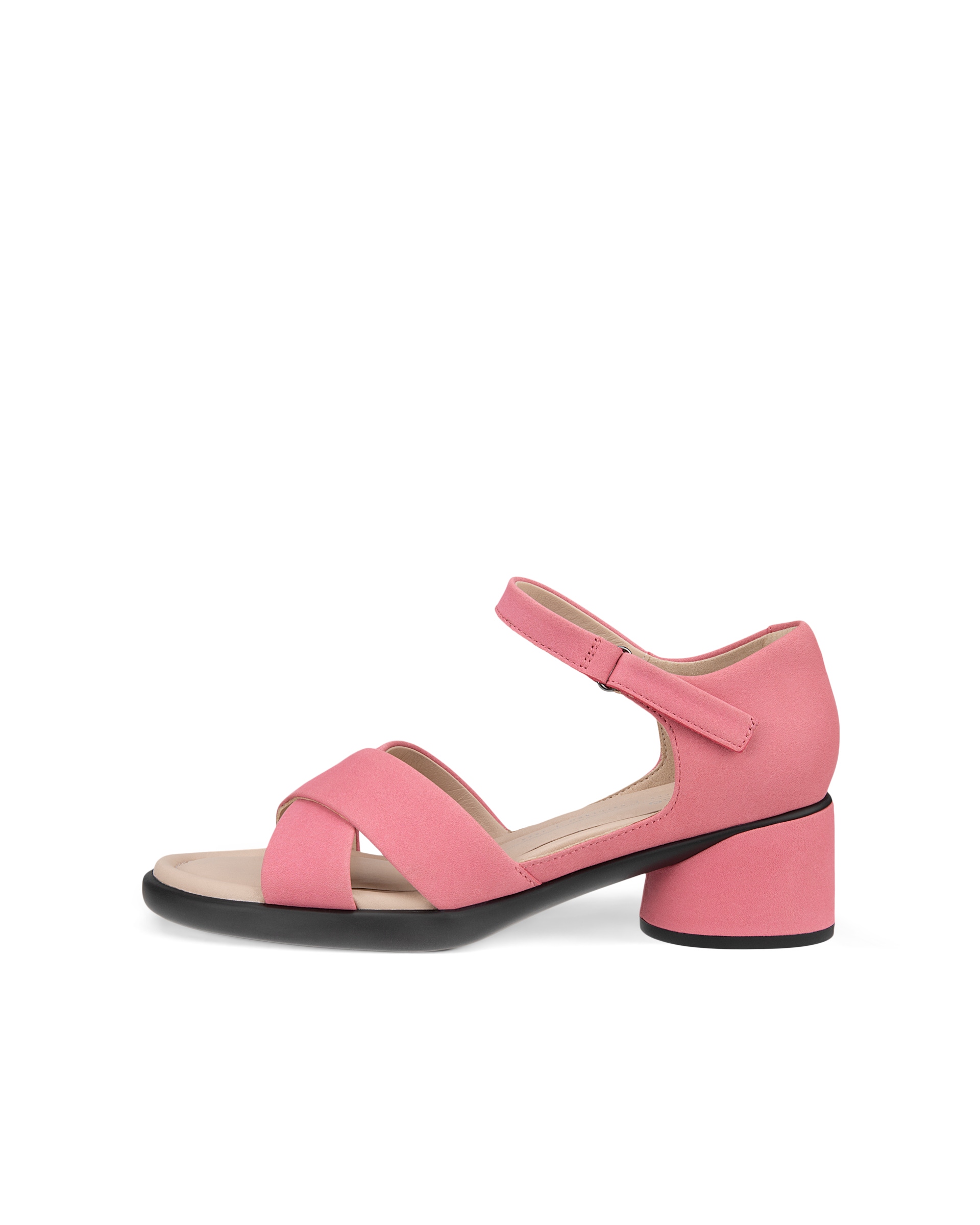 Women's ECCOยฎ Sculpted Sandal LX 35 Nubuck Heeled Sandal - Pink - Outside