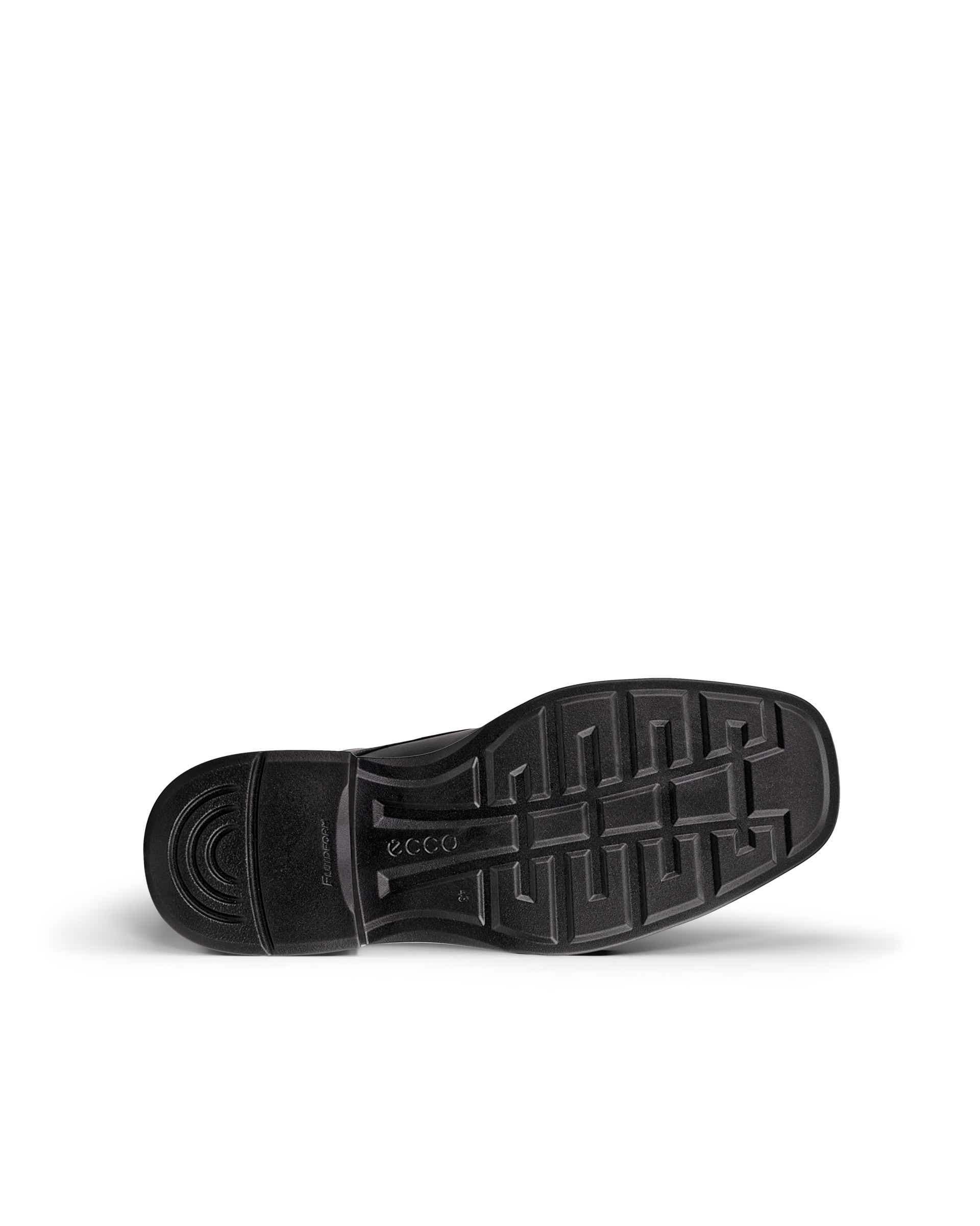 Men's ECCO® Helsinki 2 Leather Slip-In Derby Shoe - Black - Sole