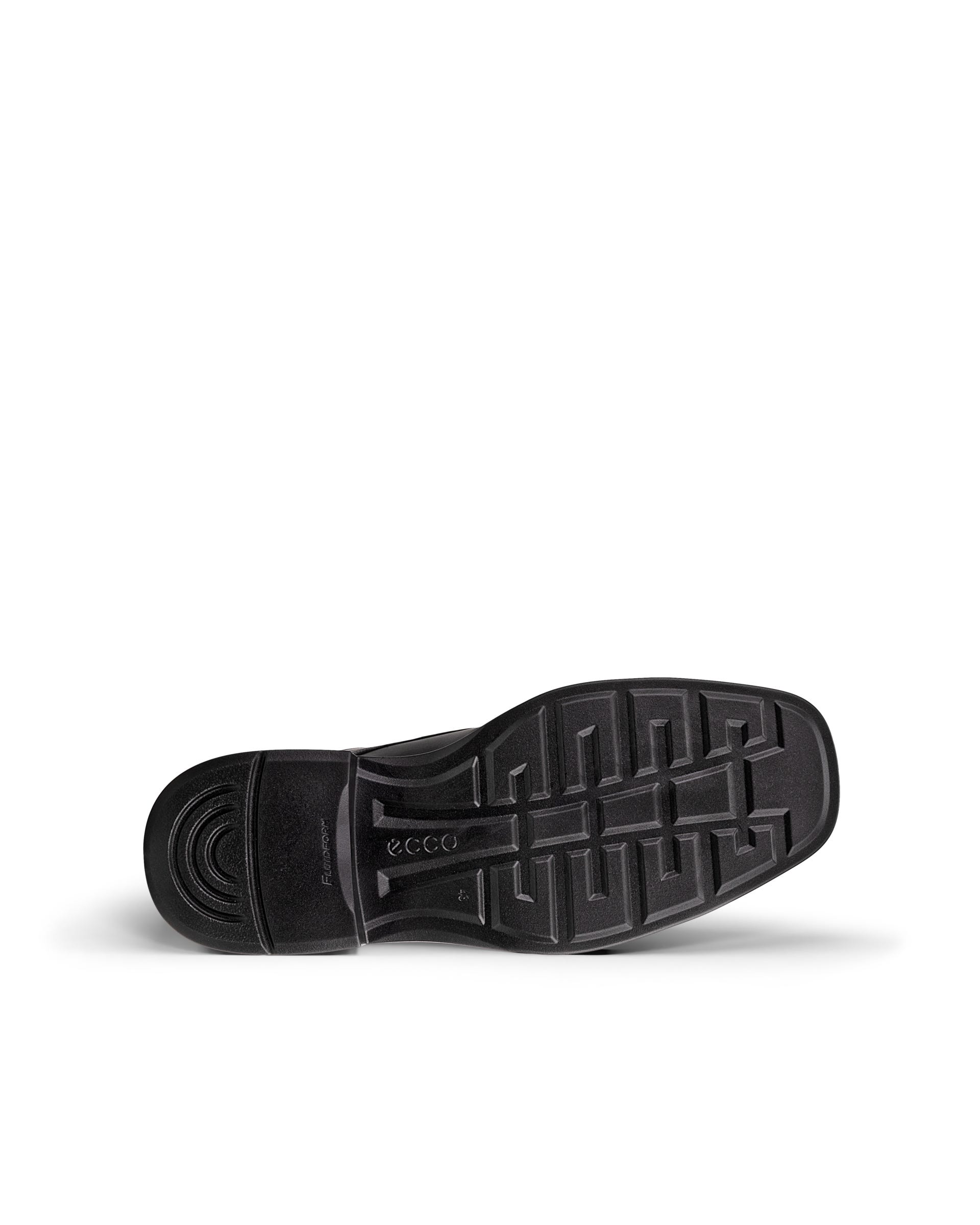 Men's ECCO® Helsinki 2 Leather Slip-In Derby Shoe - Black - Sole