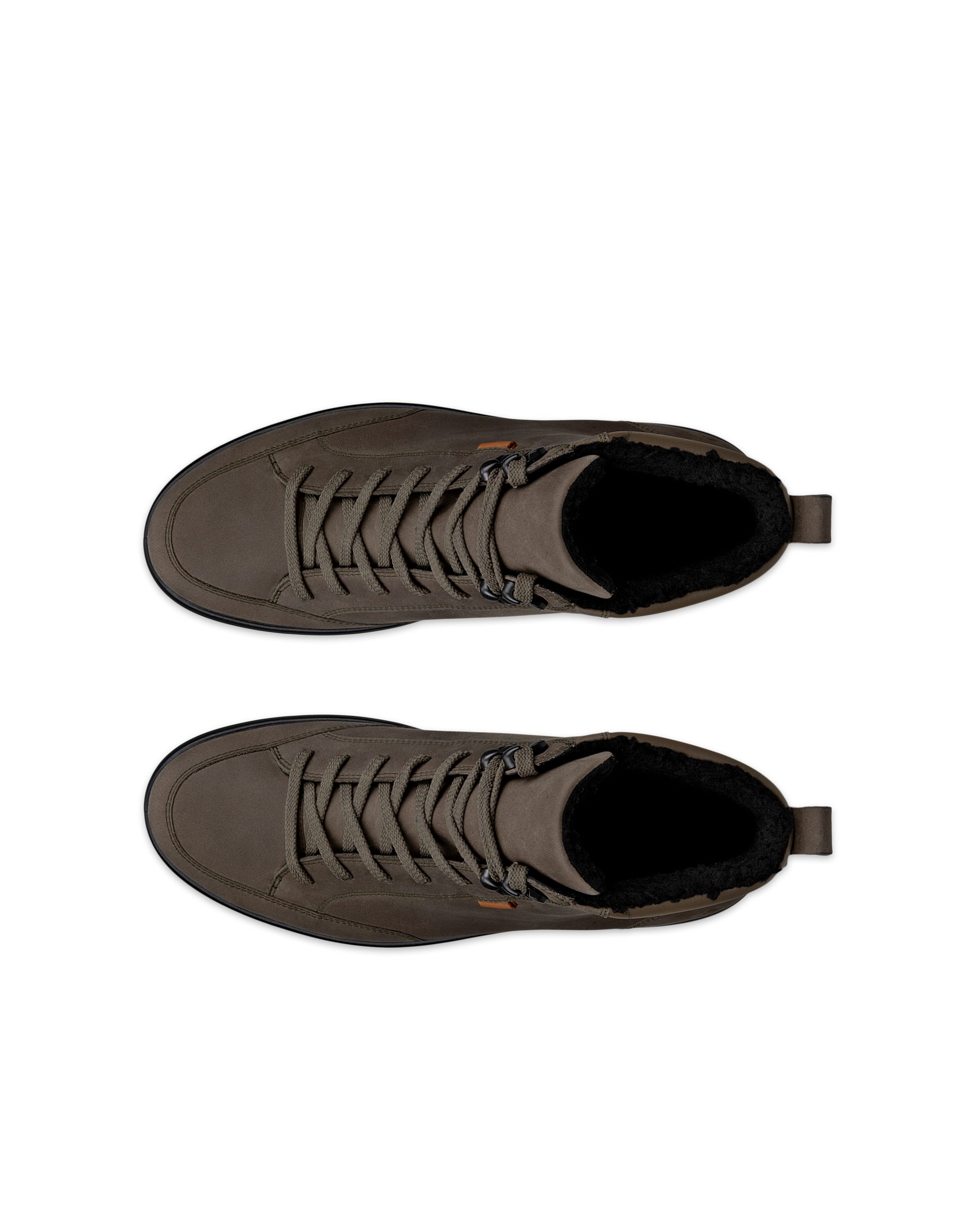 Men's ECCO® SOFT 7 Nubuck Gore-Tex Mid-Cut Boot - Green - Top left pair