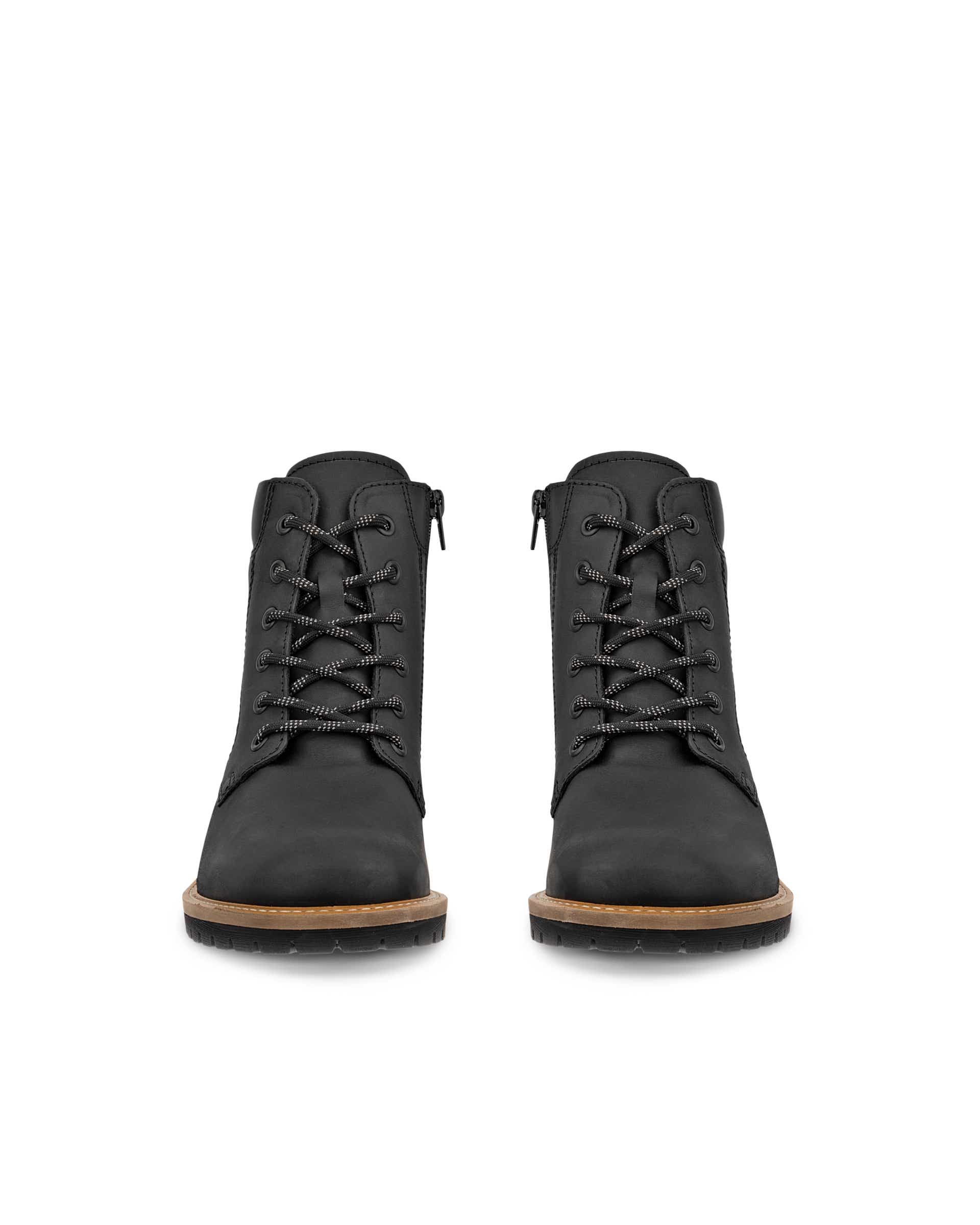 ECCO® ELAINA Damen Schnürstiefel aus Nubukleder - Schwarz - Front pair