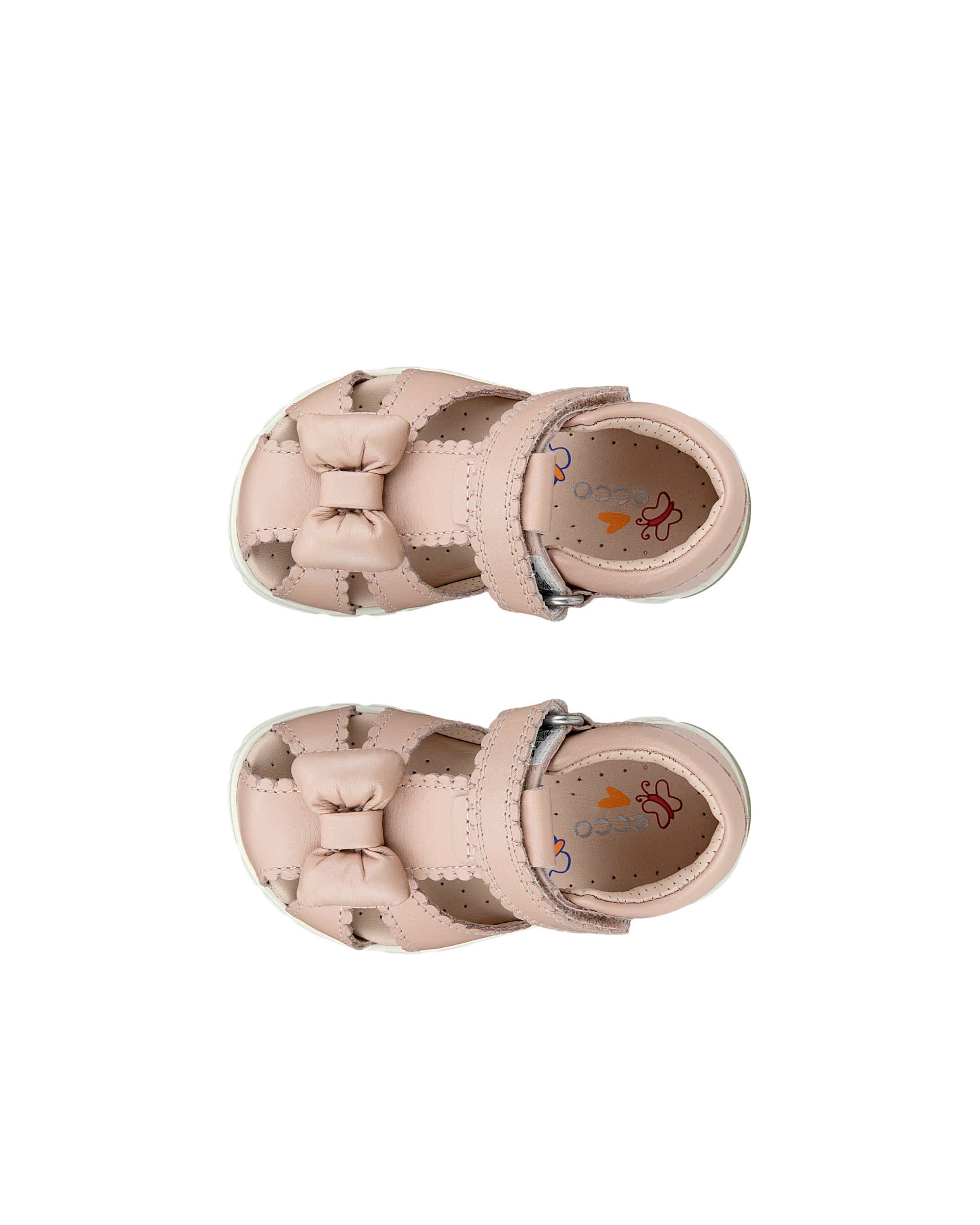 ECCO® MINI STRIDE SANDAL sailor sandaler i læder til børn - Pink - Top left pair