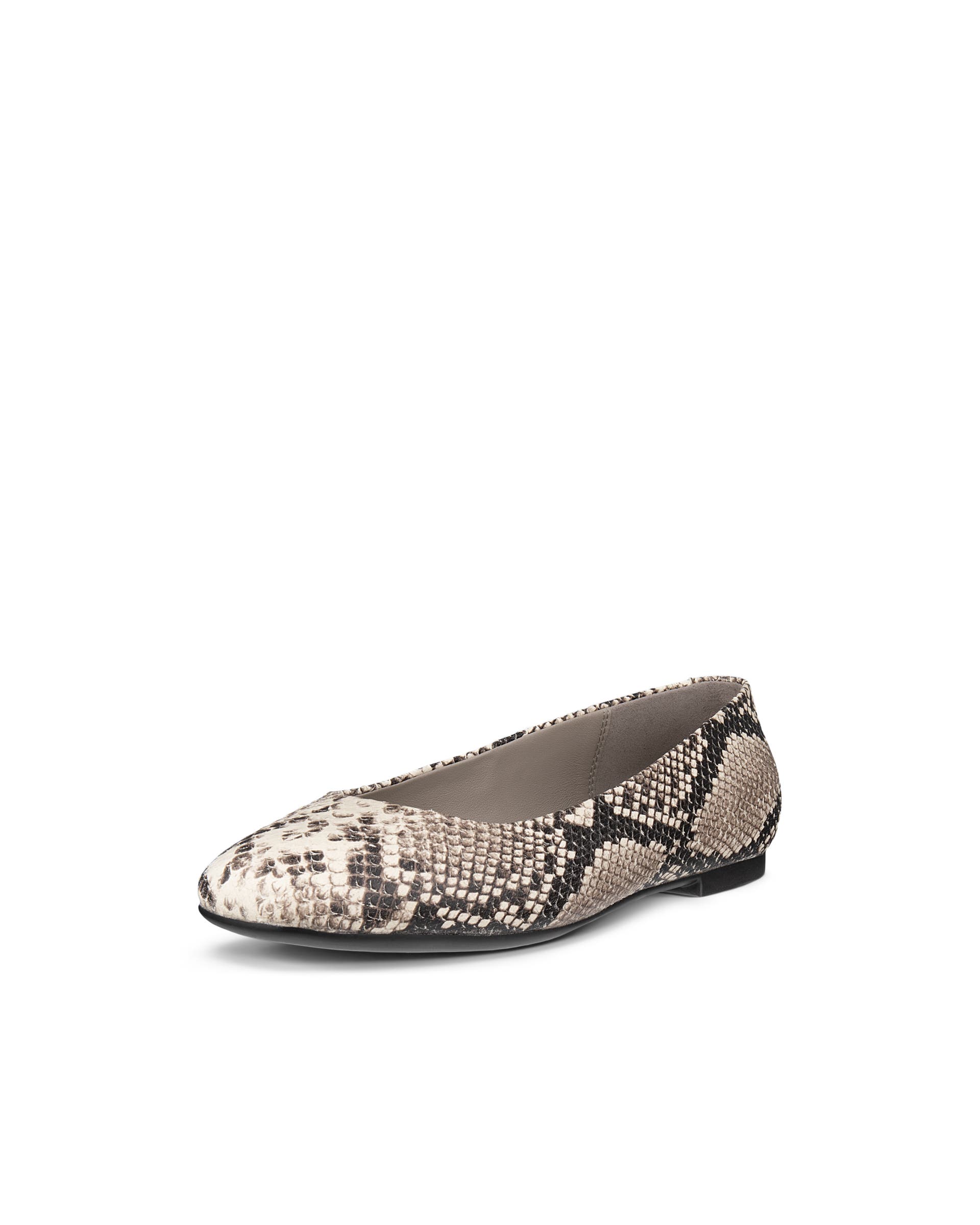 Women's ECCO® Margot Leather Ballerina - Beige - Main