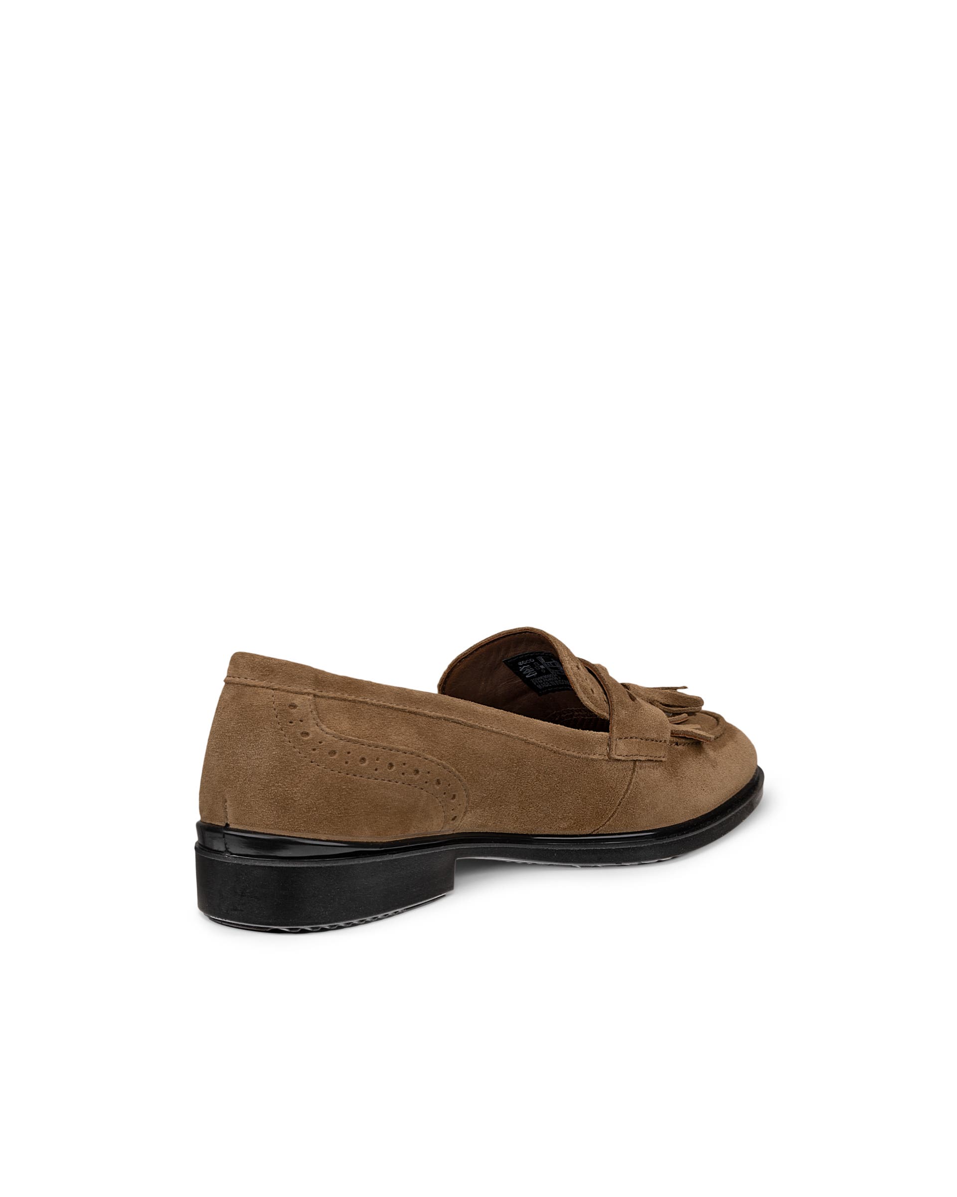 Women's ECCO® Dress Classic 15 Suede Loafer - Brown - Back