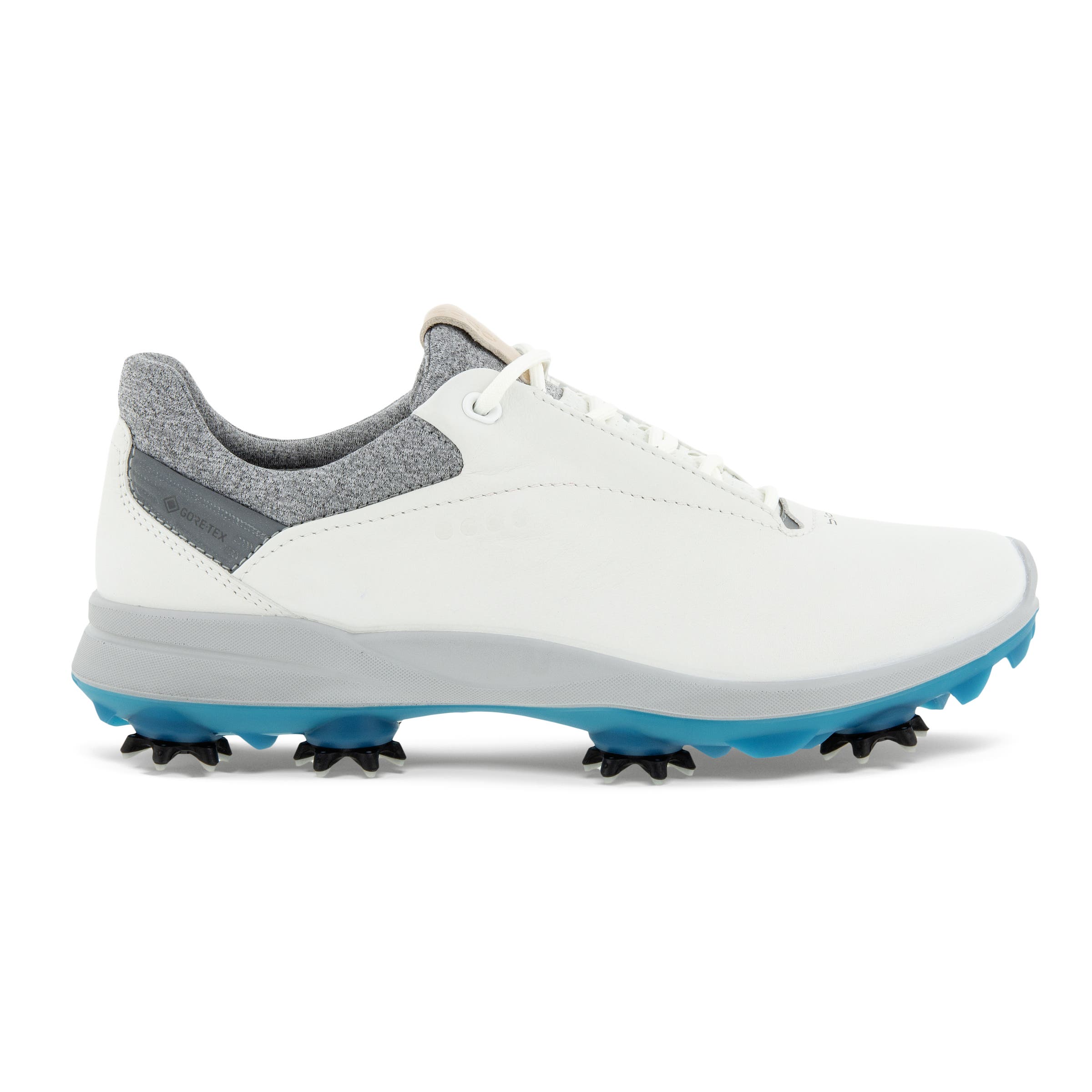 Ladies ECCO® Golf BIOM G3 Leather Gore-Tex Spikes Shoe - White - Outside
