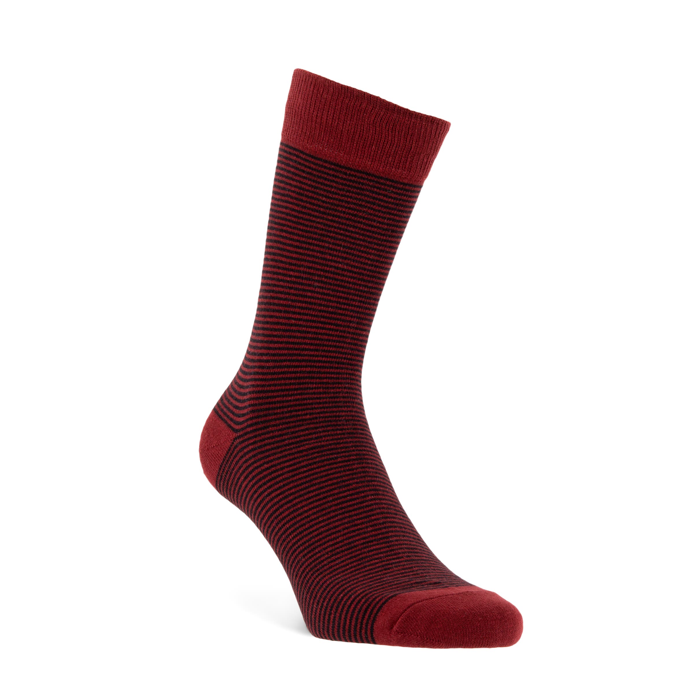 Men's ECCO® Fine Stripes Crew Socks - Red - Main