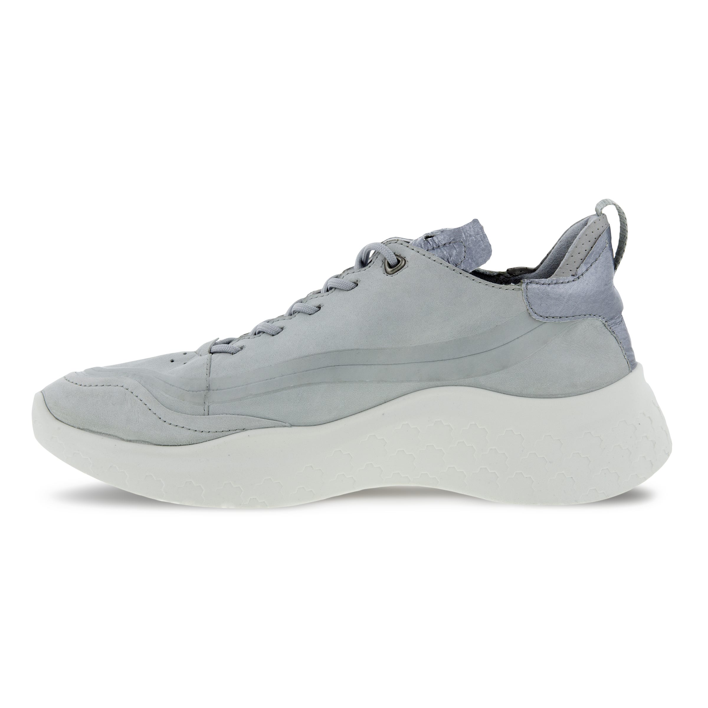 Women's ECCO® Therap Leather Sneaker - Grey - Inside