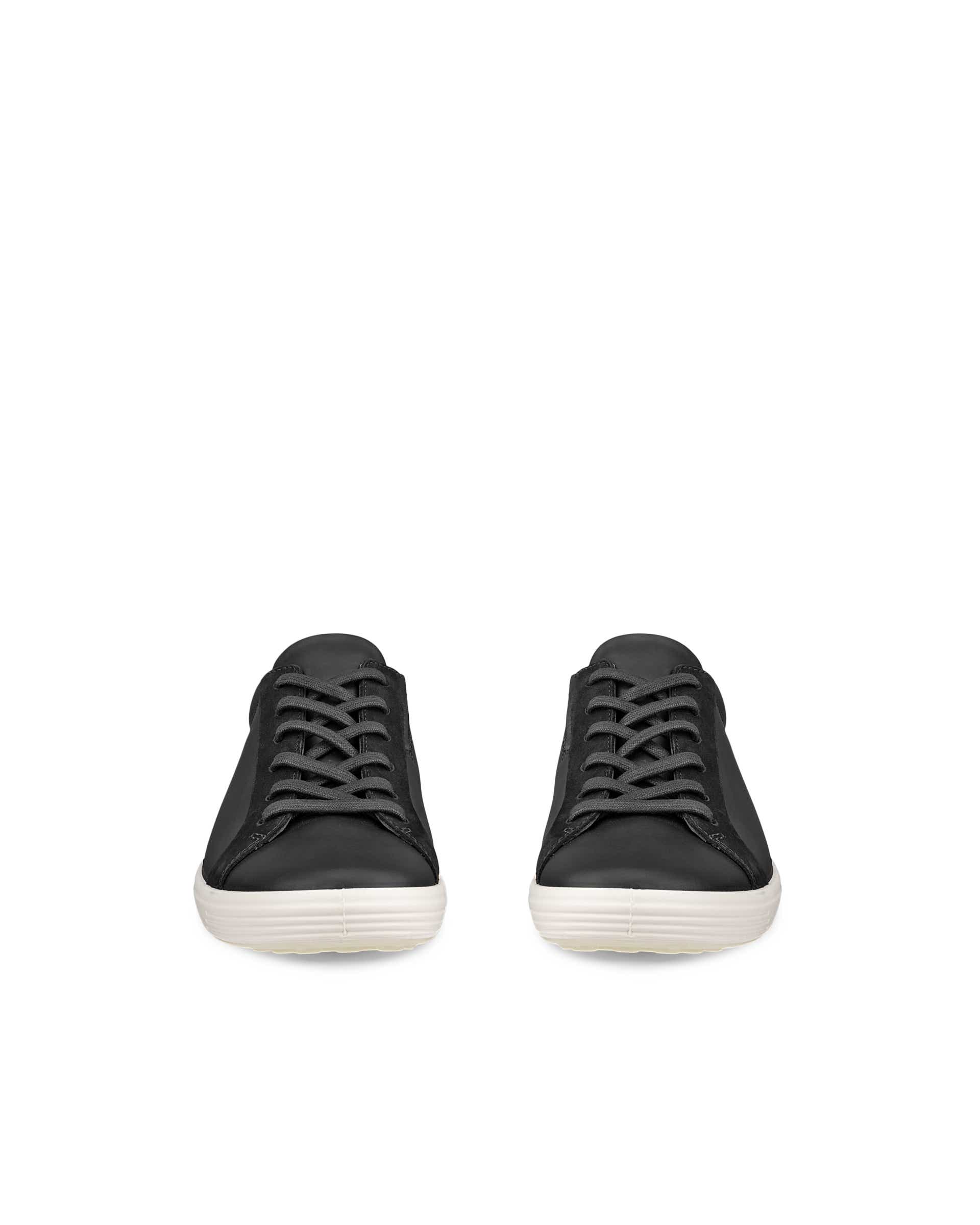 Women's ECCO® Soft 7 Leather Slip-In Sneaker - Black - Front pair