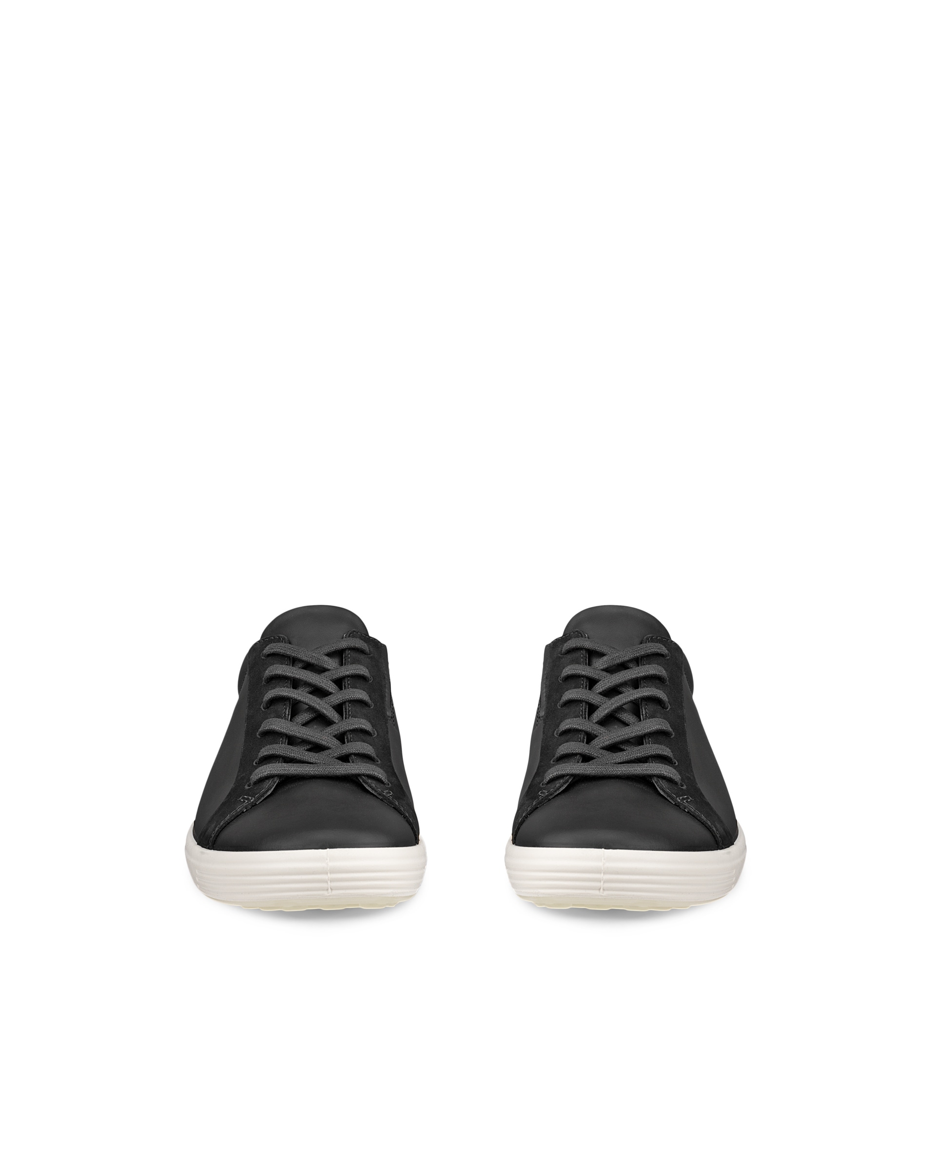 Women's ECCO® Soft 7 Leather Slip-In Sneaker - Black - Front pair