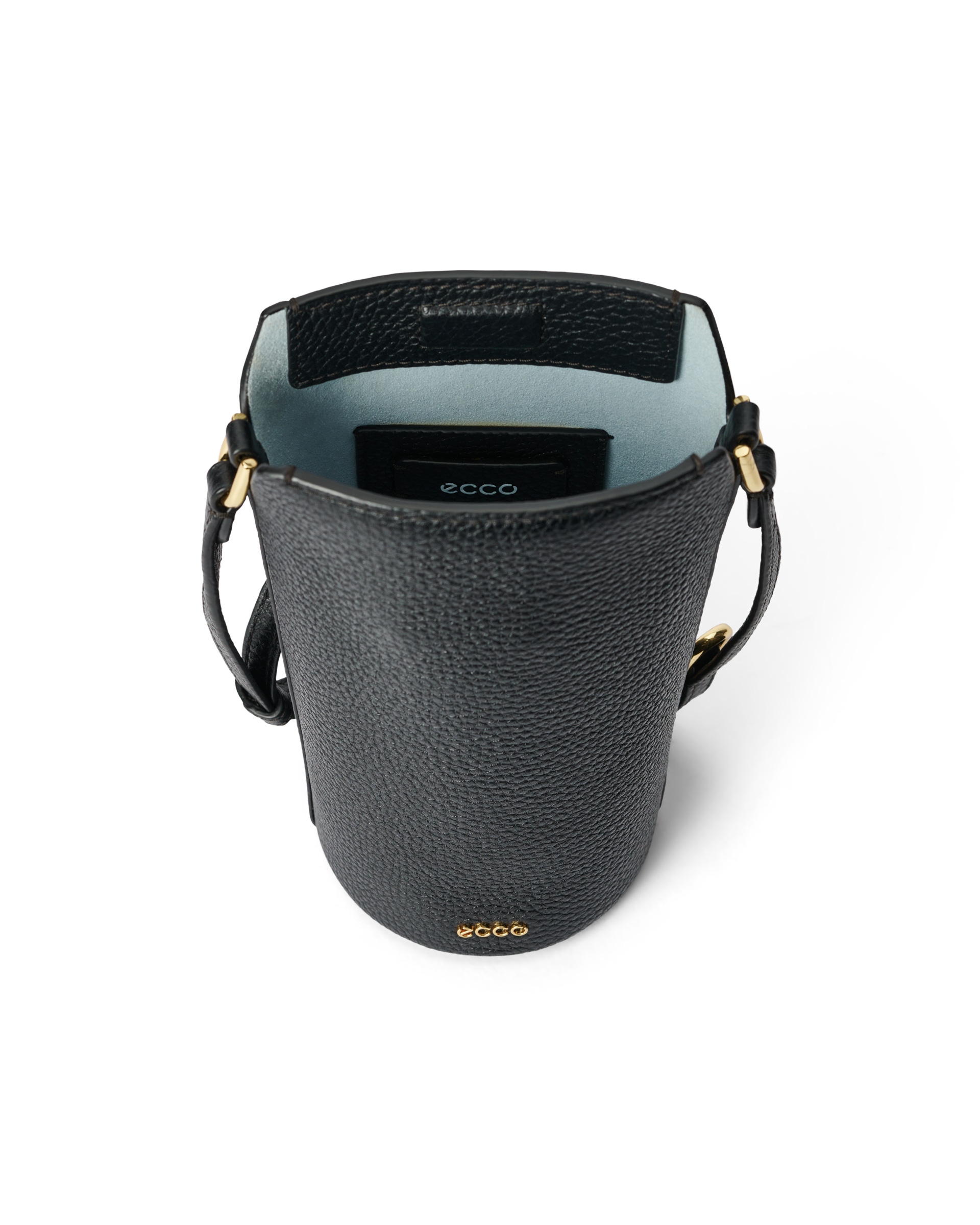 ECCOยฎ Pot Leather Crossbody Bag - Black - Inside
