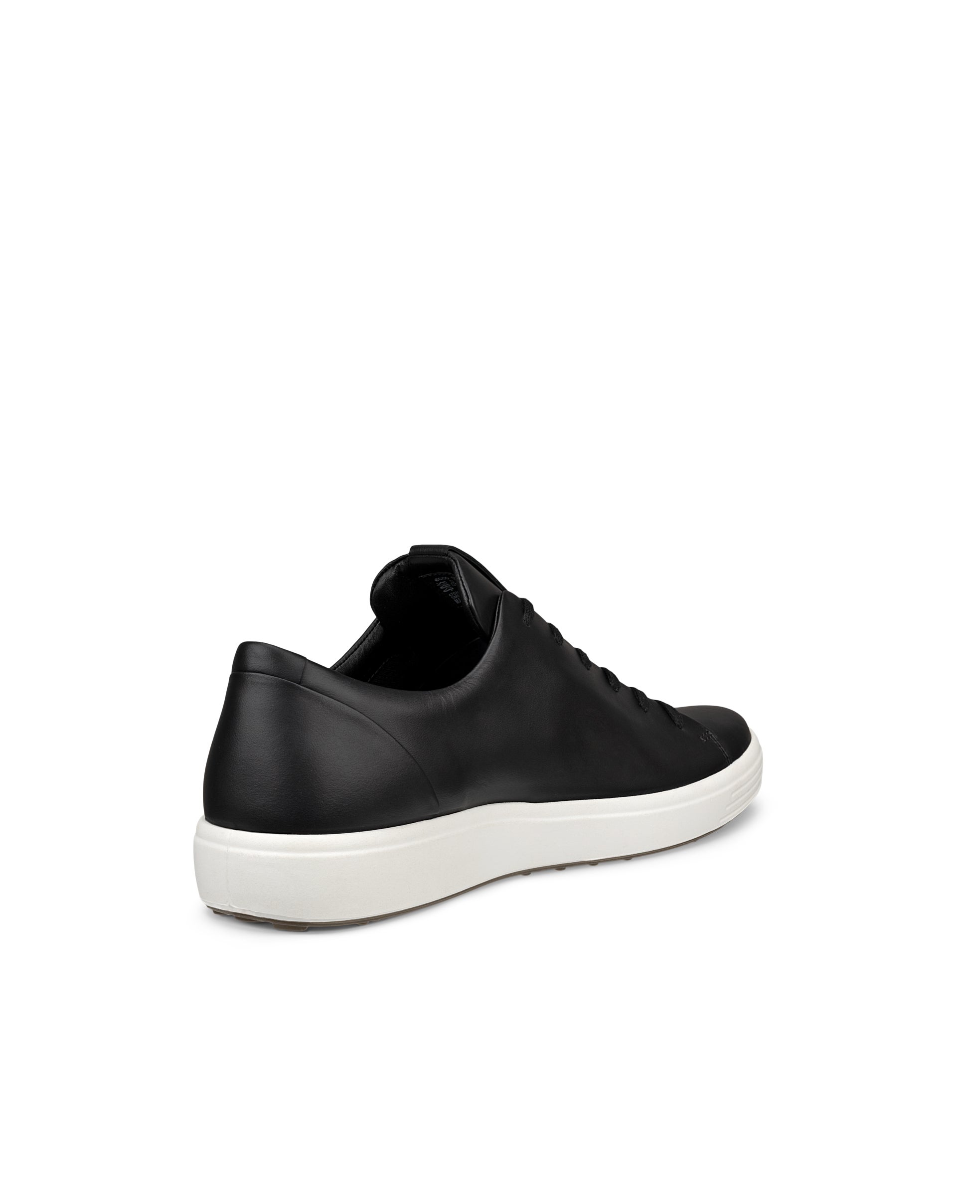 Chaussure à lacets ECCO® Soft 7 en cuir pour hommes - Noir - Back