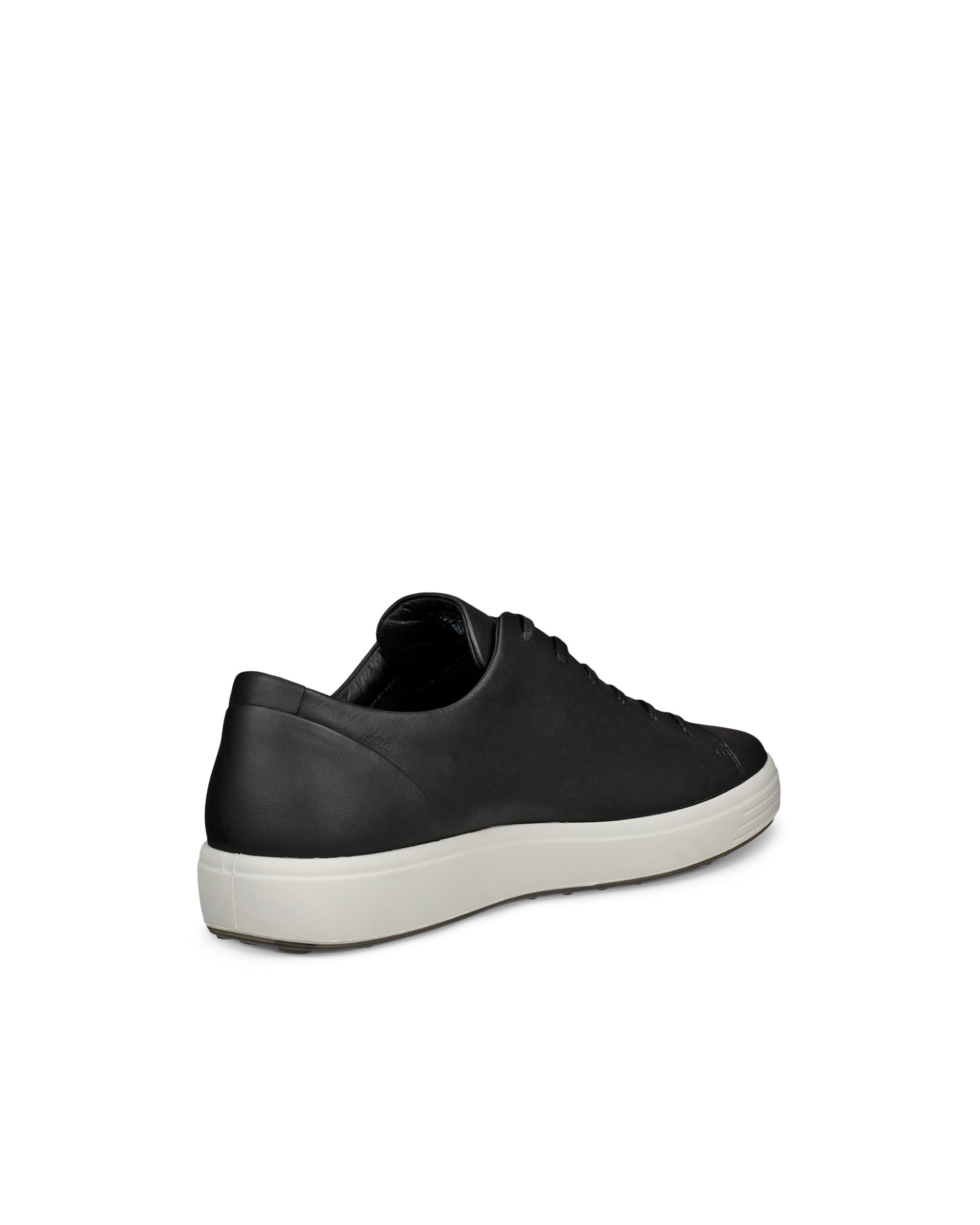 Men's ECCO® Soft 7 Leather Lace-Up Shoe - Black - Outside