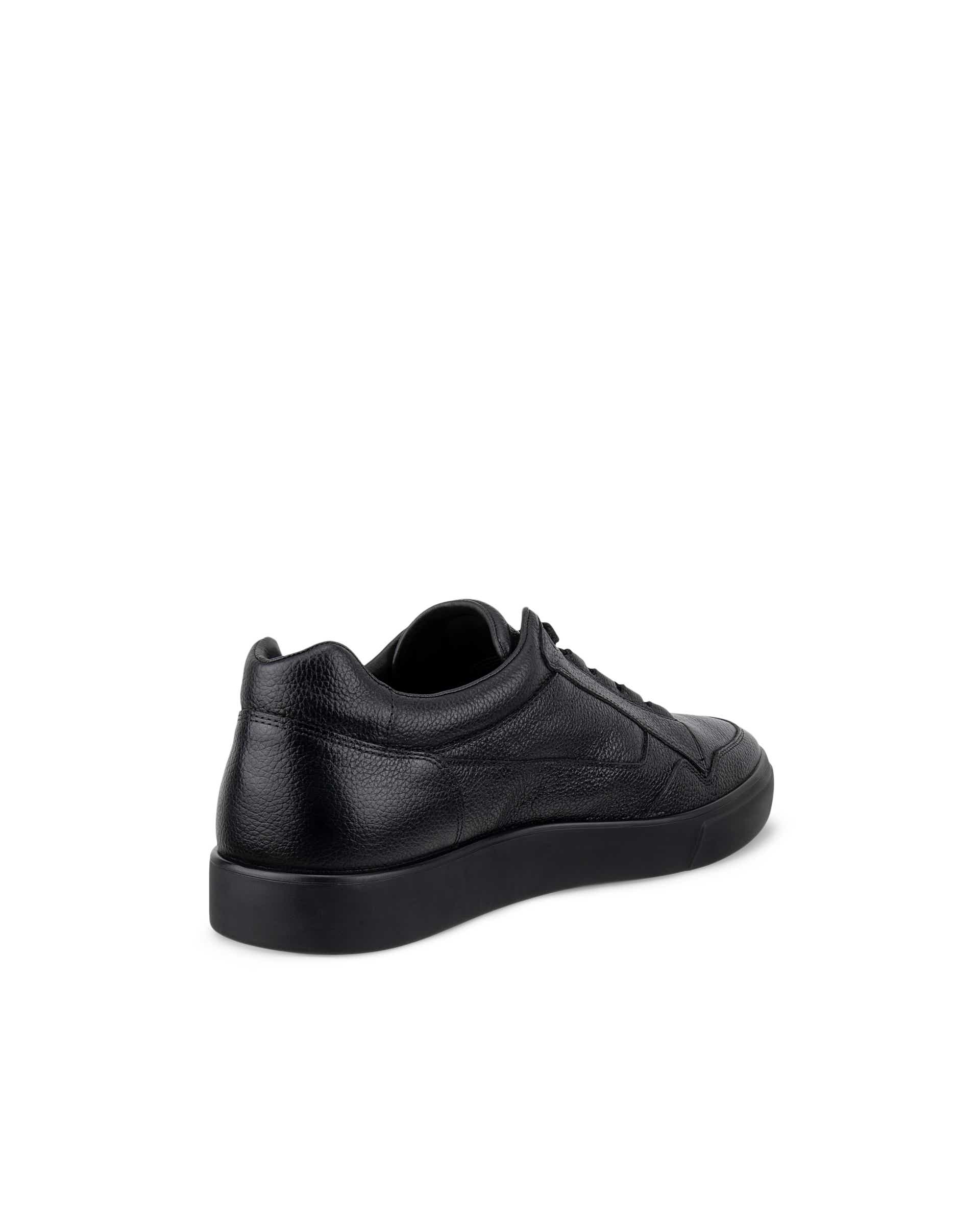 Men's ECCO® SOFT 10 Nubuck Sneaker - Black - Back