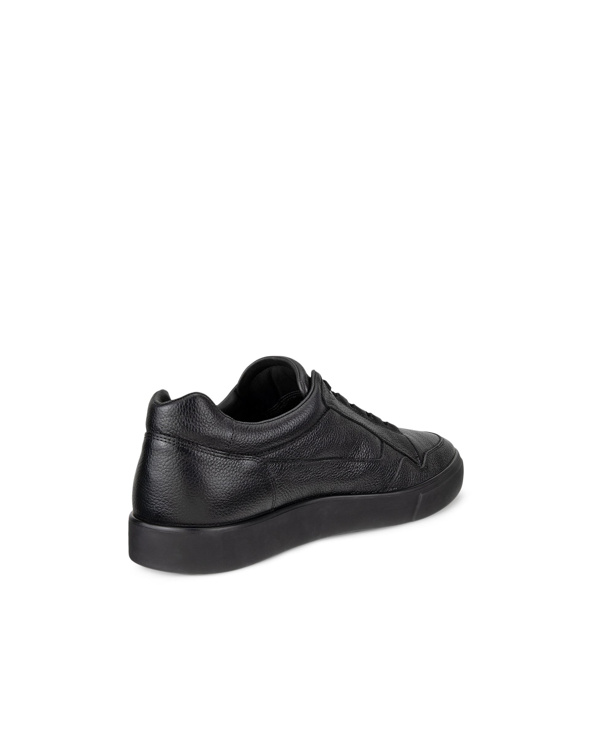 Men's ECCO® SOFT 10 Nubuck Trainer - Black - Back
