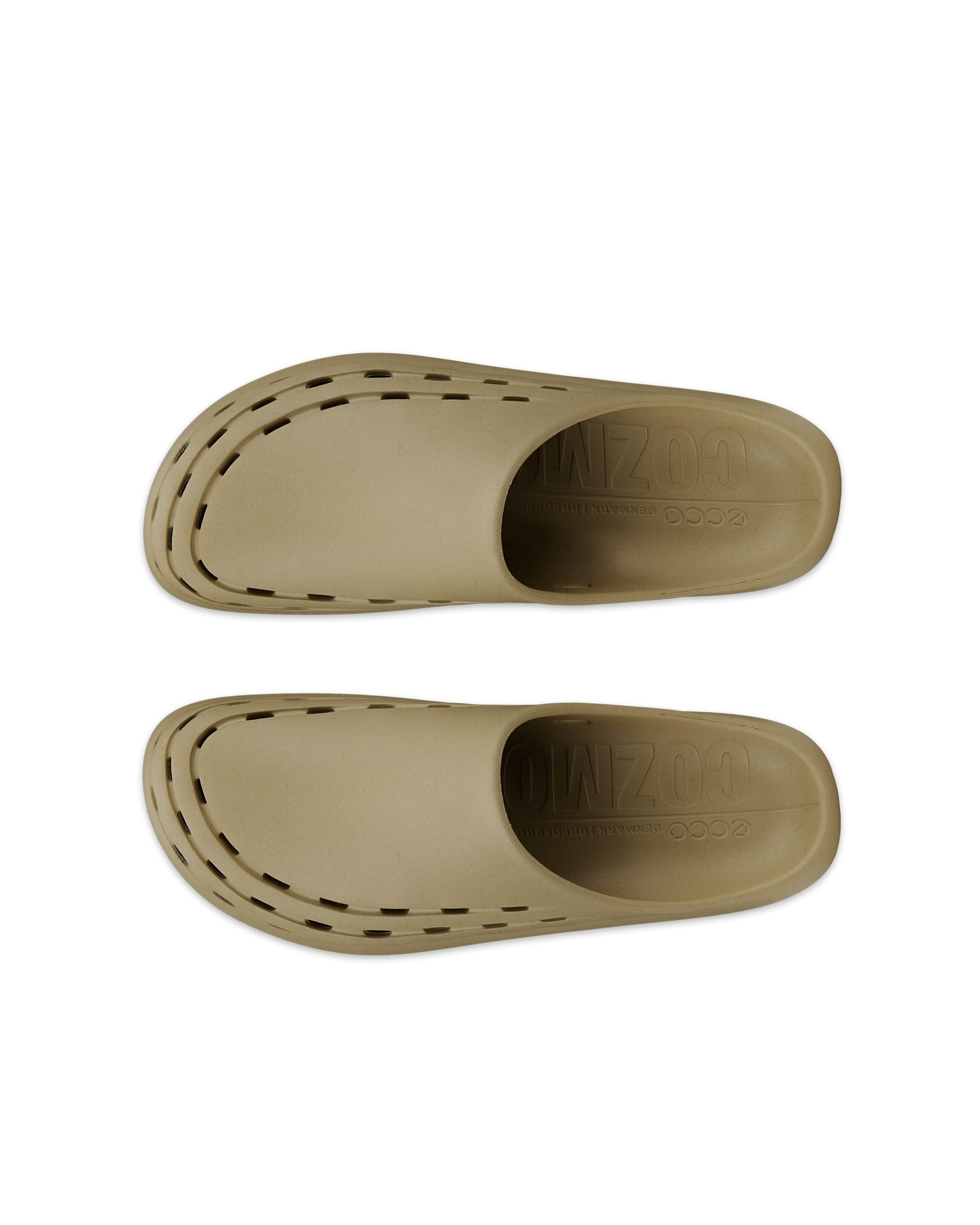Men's ECCO® Cozmo Slide Slider - Beige - Top left pair