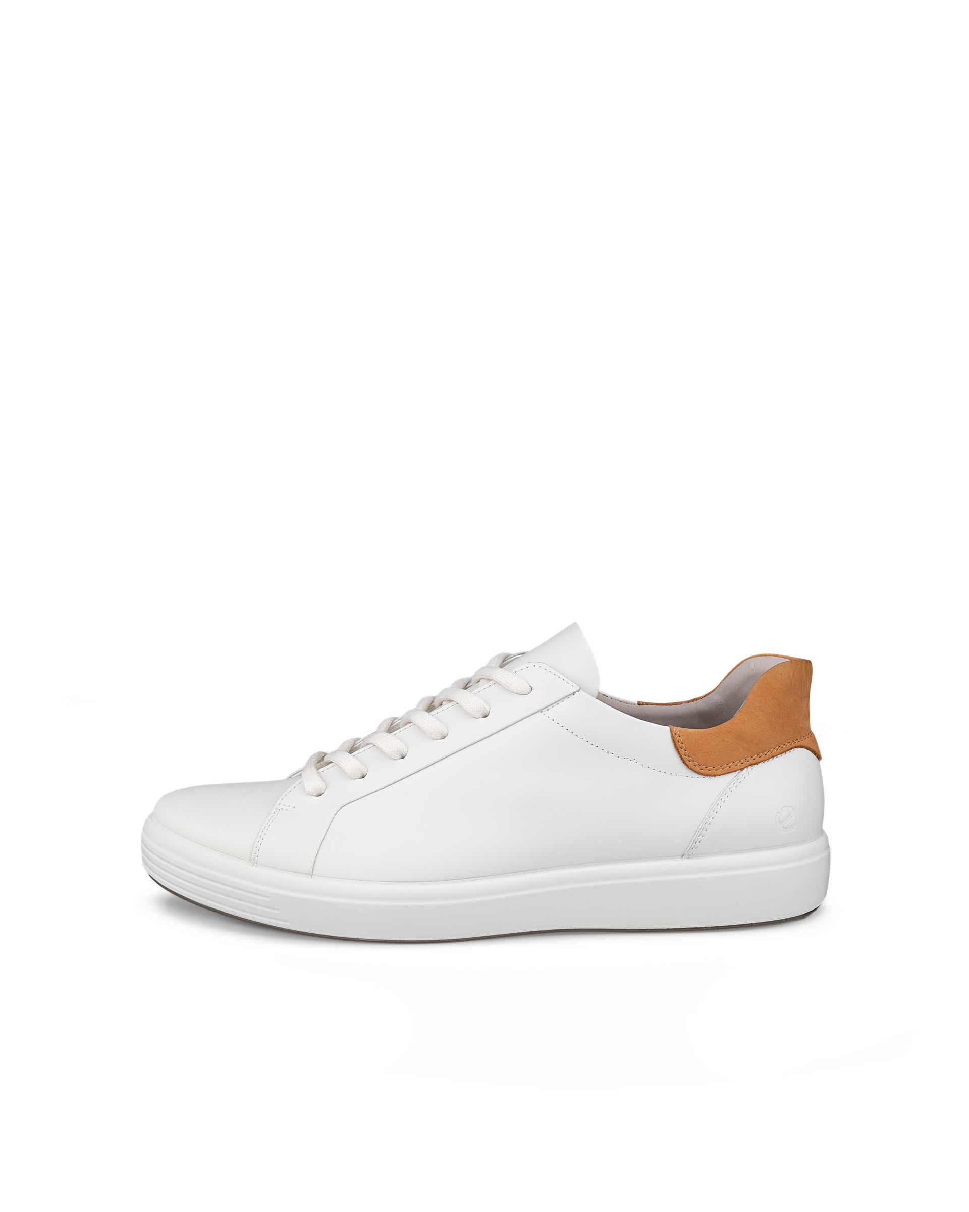 ECCO SOFT 7 EASY SLIP LACE MEN メンズ レザースニーカー | ホワイト ECCO SOFT 7 EASY SLIP LACE MEN メンズ レザースニーカー | ホワイト