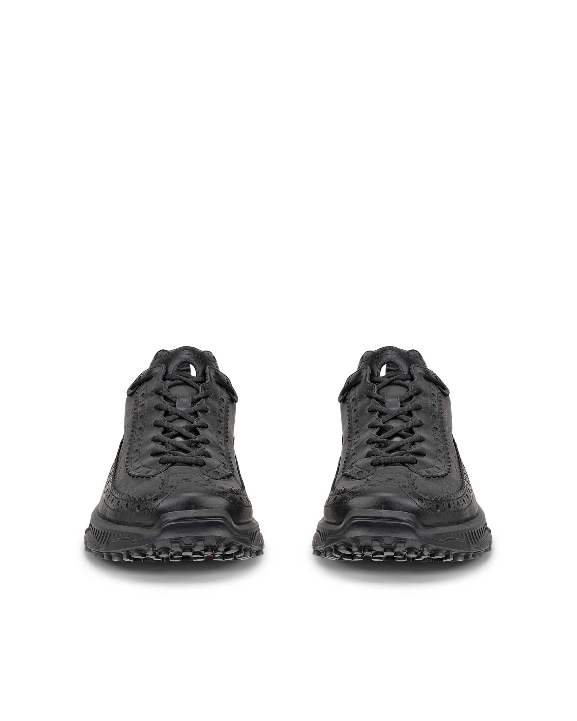 Męskie skórzane sneakersy na platformie ECCO® RECEPTOR XP - Czarny - Front pair
