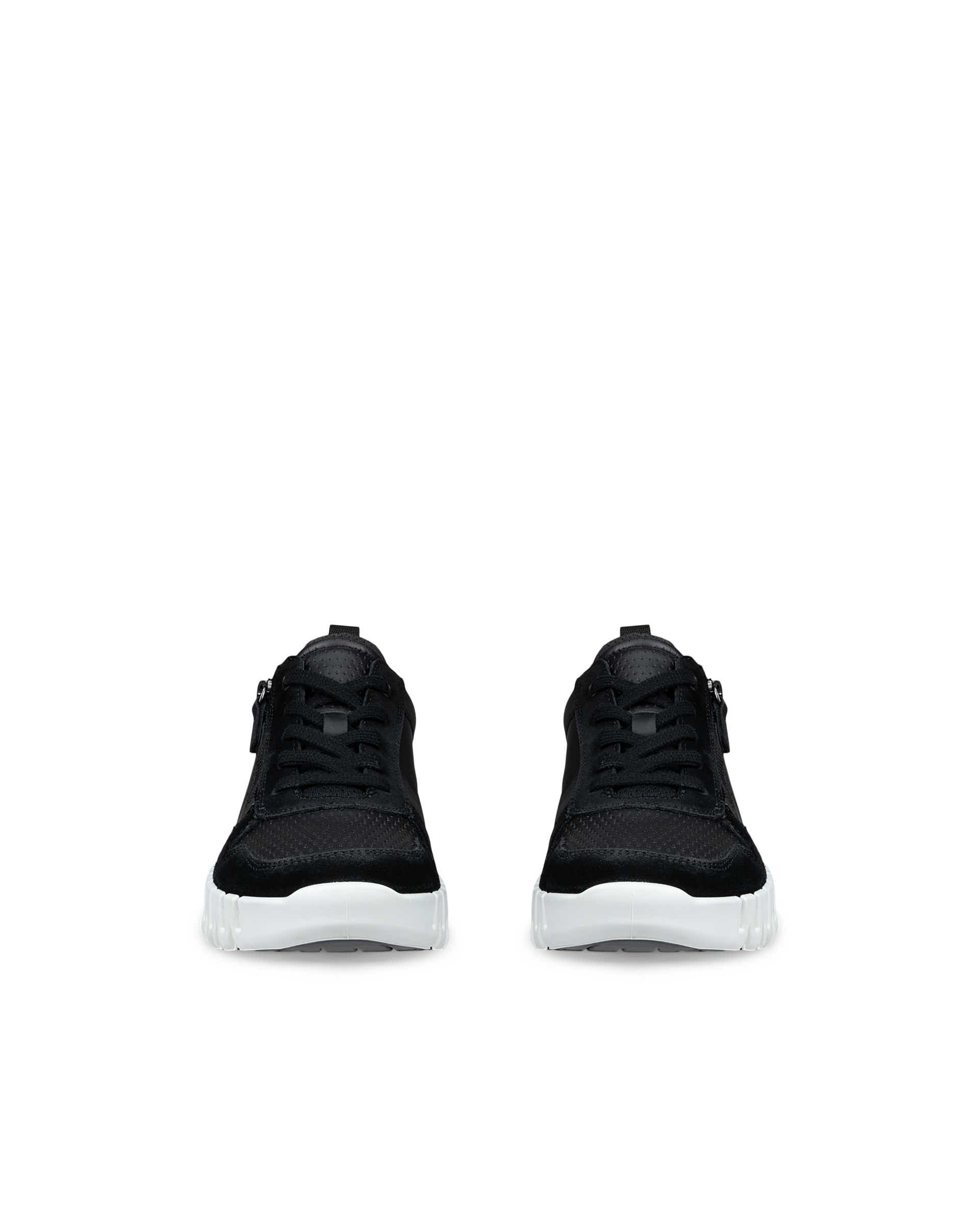 ECCO GRUUV SIDE ZIP WOMEN'S SNEAKER - Black - Front pair